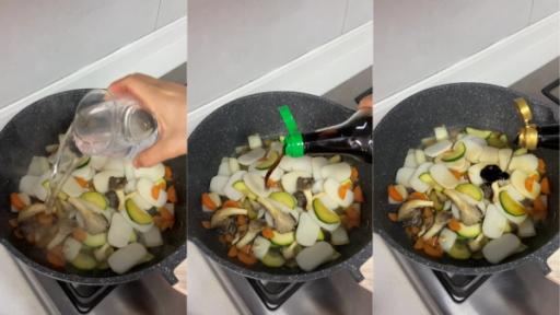Gnocchi di riso con verdure - Aggiunta condimenti