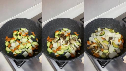 Gnocchi di riso con verdure - Preparazione ingrediendi
