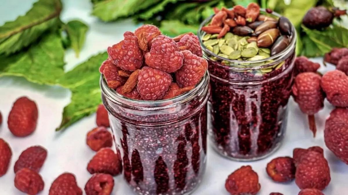 Raspberry Beet Chia Pudding