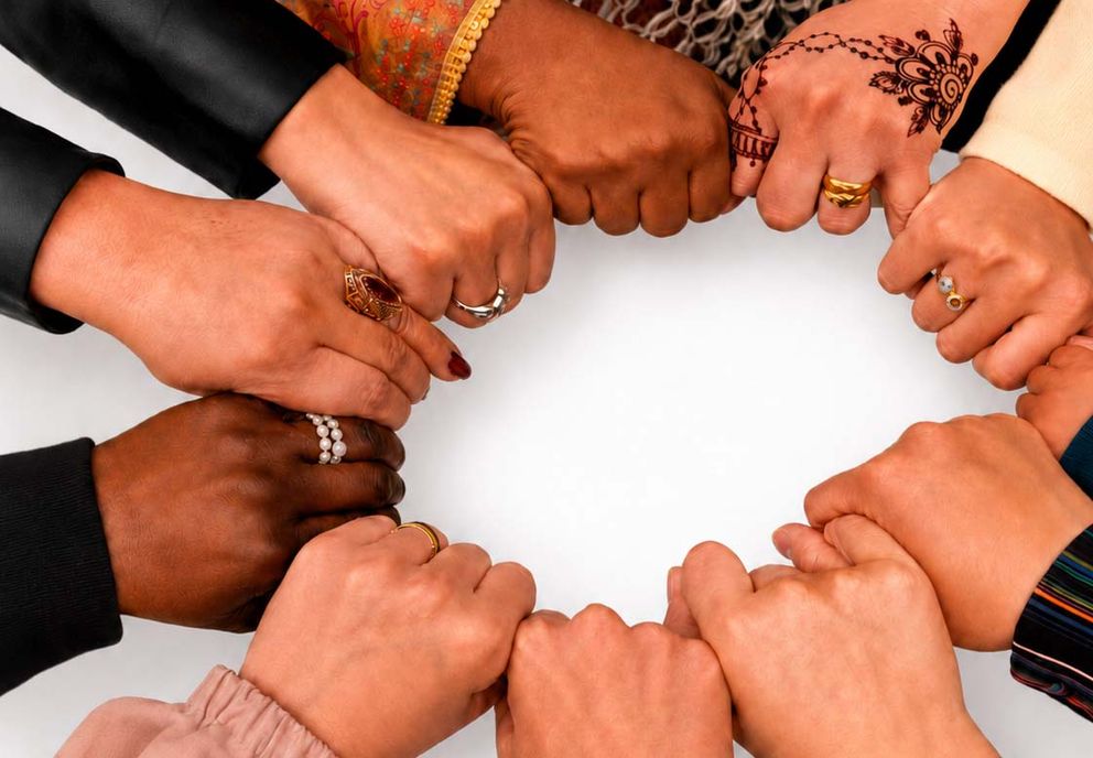 Image of hands in a circle