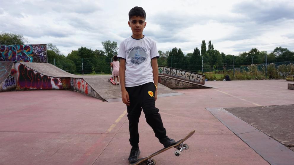 This is the skatepark. My son really likes to skate. In the  summer and spring, he wants to go to the skatepark all  the time. M Hawal