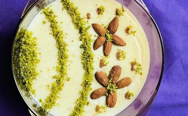 Photo of a beautiful Afghan pudding.