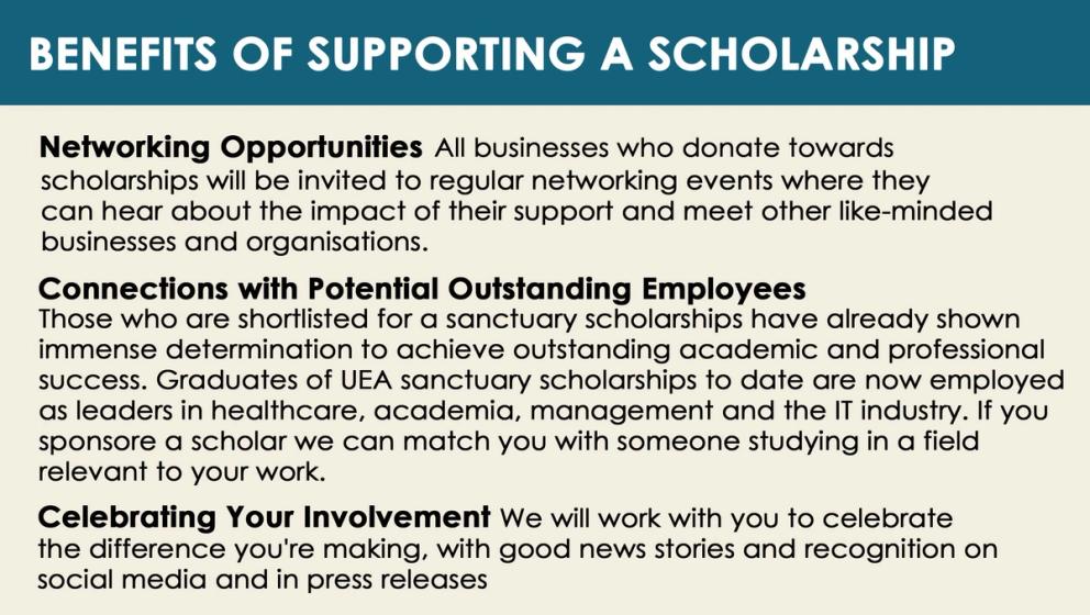 Benefits of supporting a scholarship text