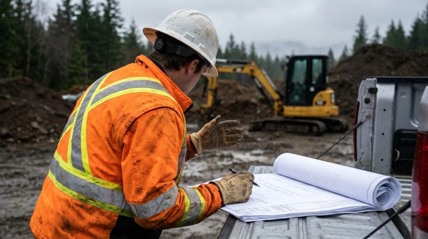 Construction review on site