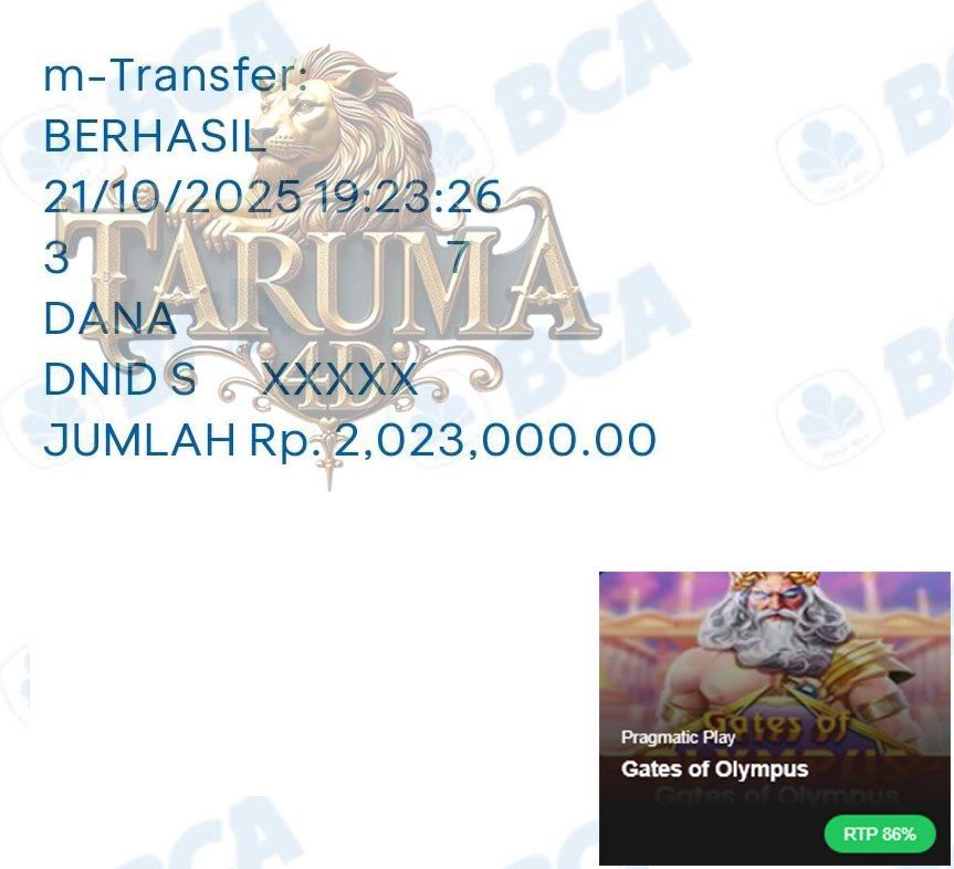 BUKTI JACKPOT TARUMA4D