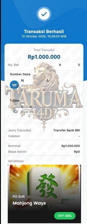 BUKTI JACKPOT TARUMA4D