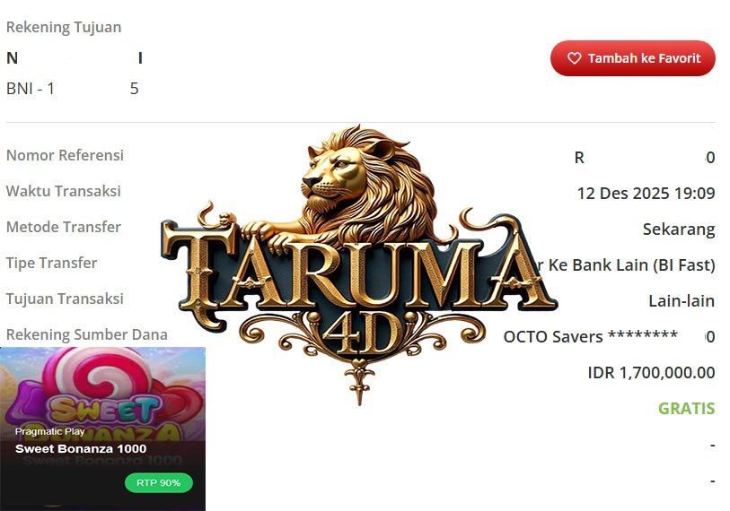 BUKTI JACKPOT TARUMA4D