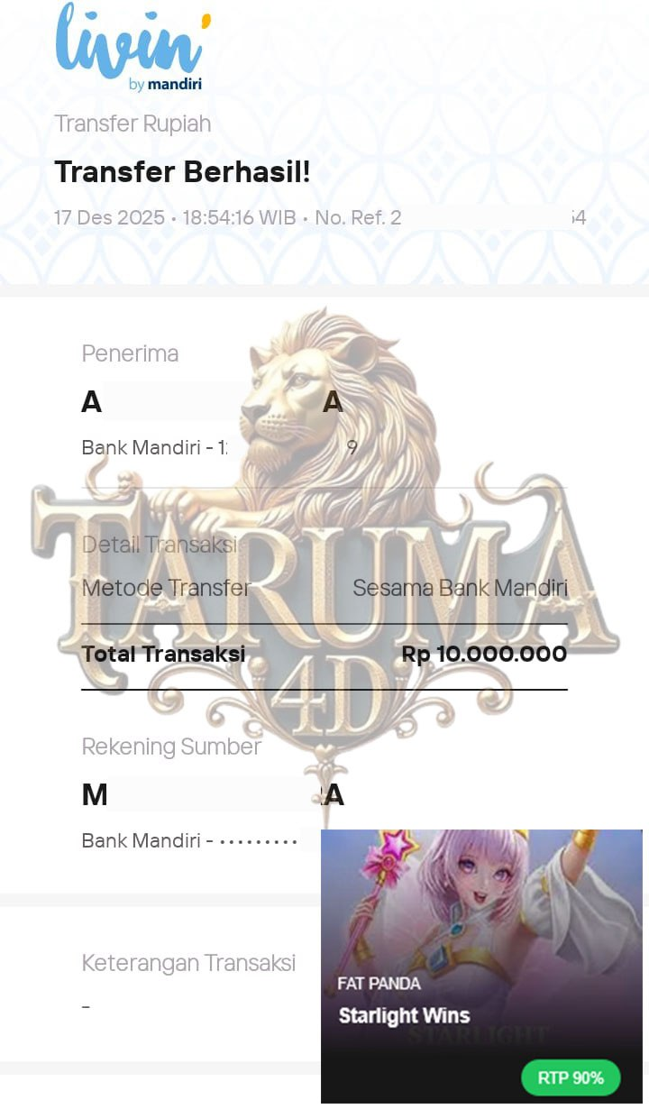 BUKTI JACKPOT TARUMA4D