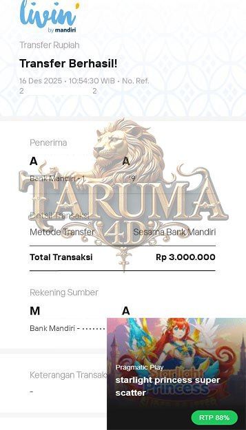 BUKTI JACKPOT TARUMA4D