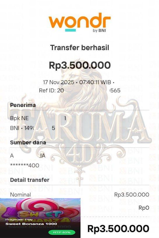 BUKTI JACKPOT TARUMA4D