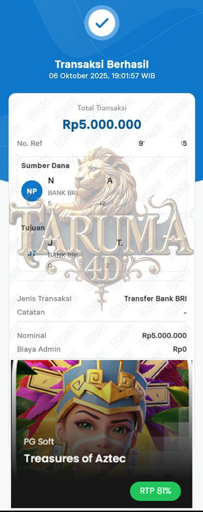 BUKTI JACKPOT TARUMA4D