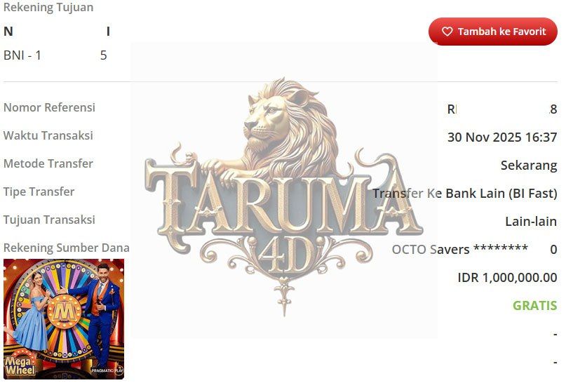 BUKTI JACKPOT TARUMA4D