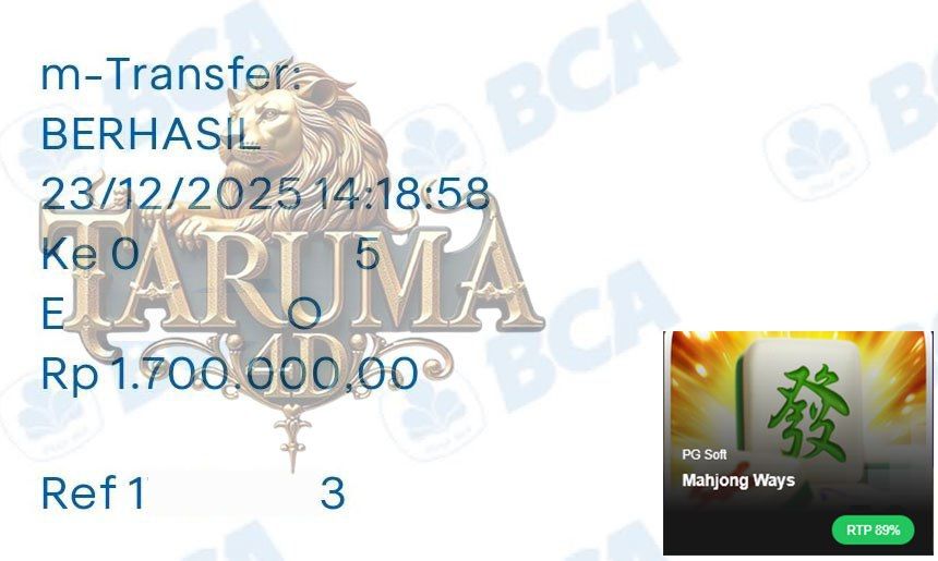 BUKTI JACKPOT TARUMA4D