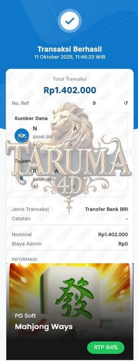 BUKTI JACKPOT TARUMA4D