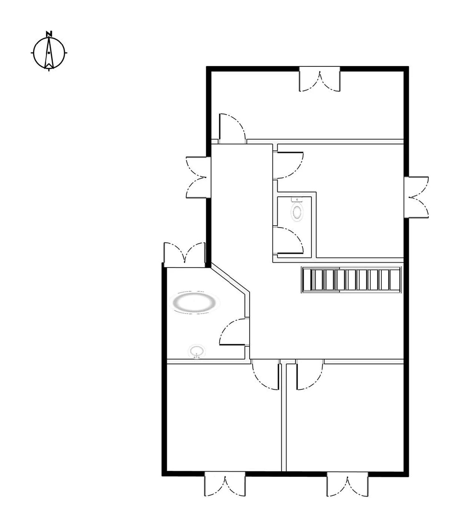 Plan de l’étage avec chambres et salle de bains — Maule.