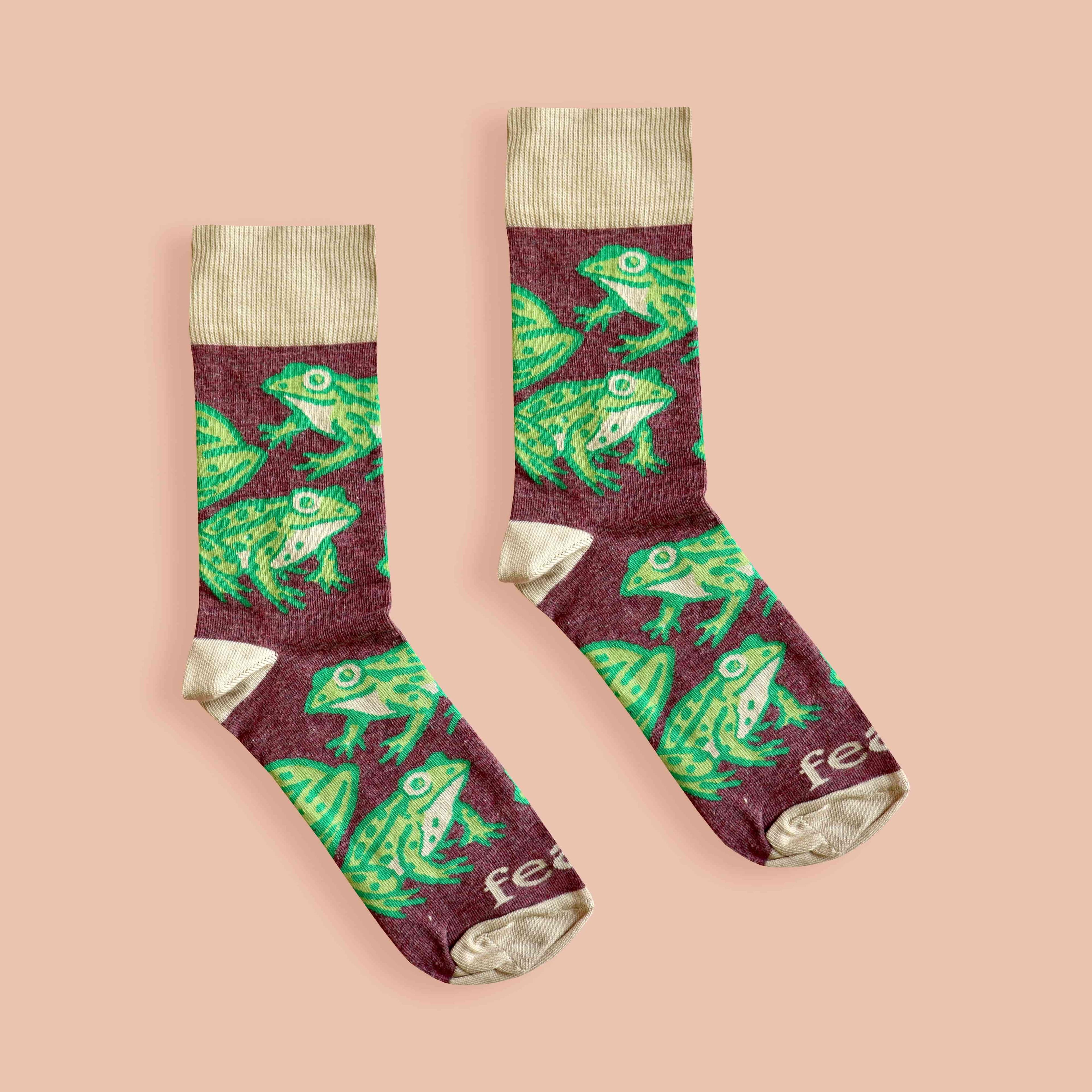 Cape River Frog Socks — view 2