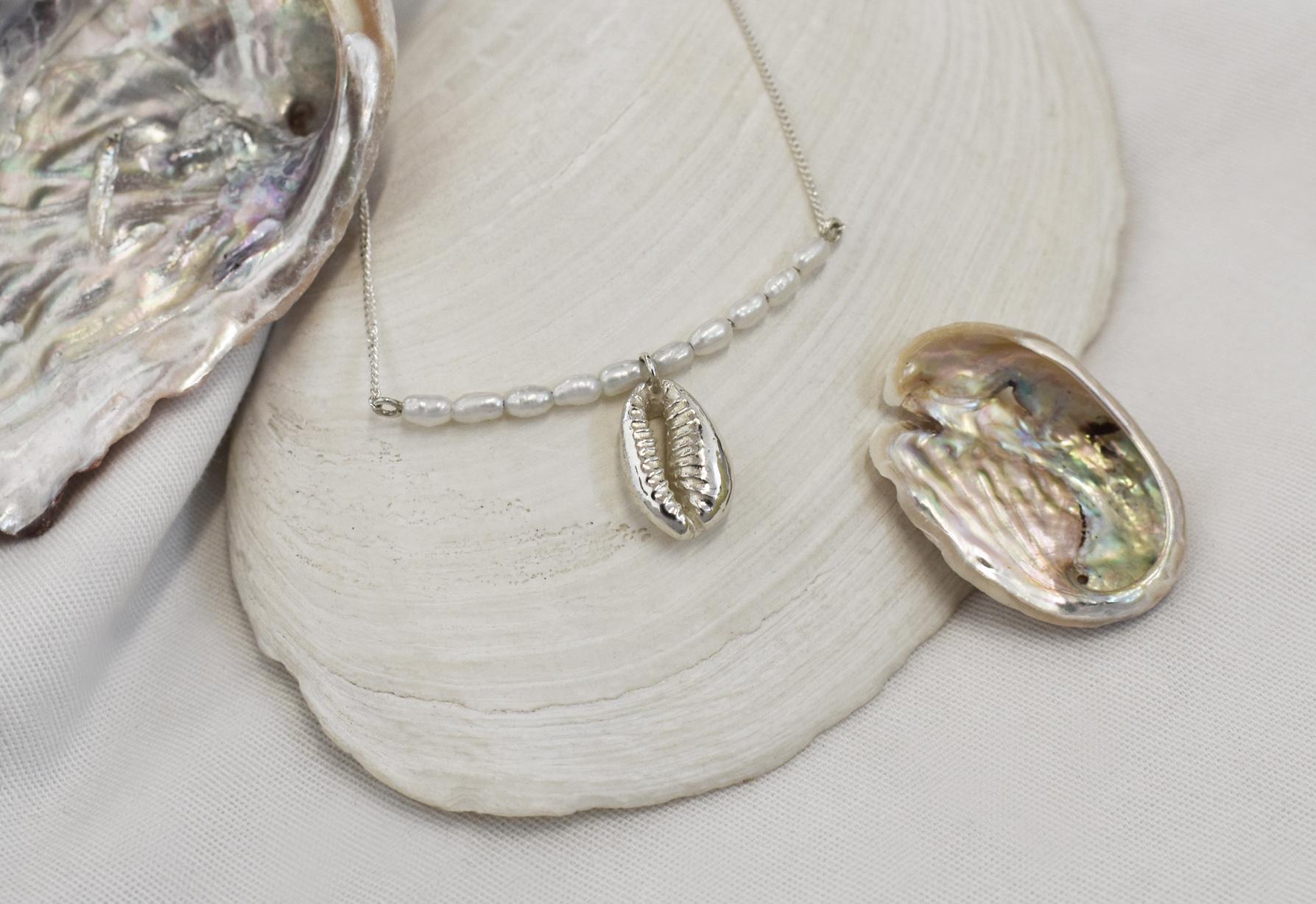 Kinkel Jewelry - Cowrie Pearl Necklace — view 3