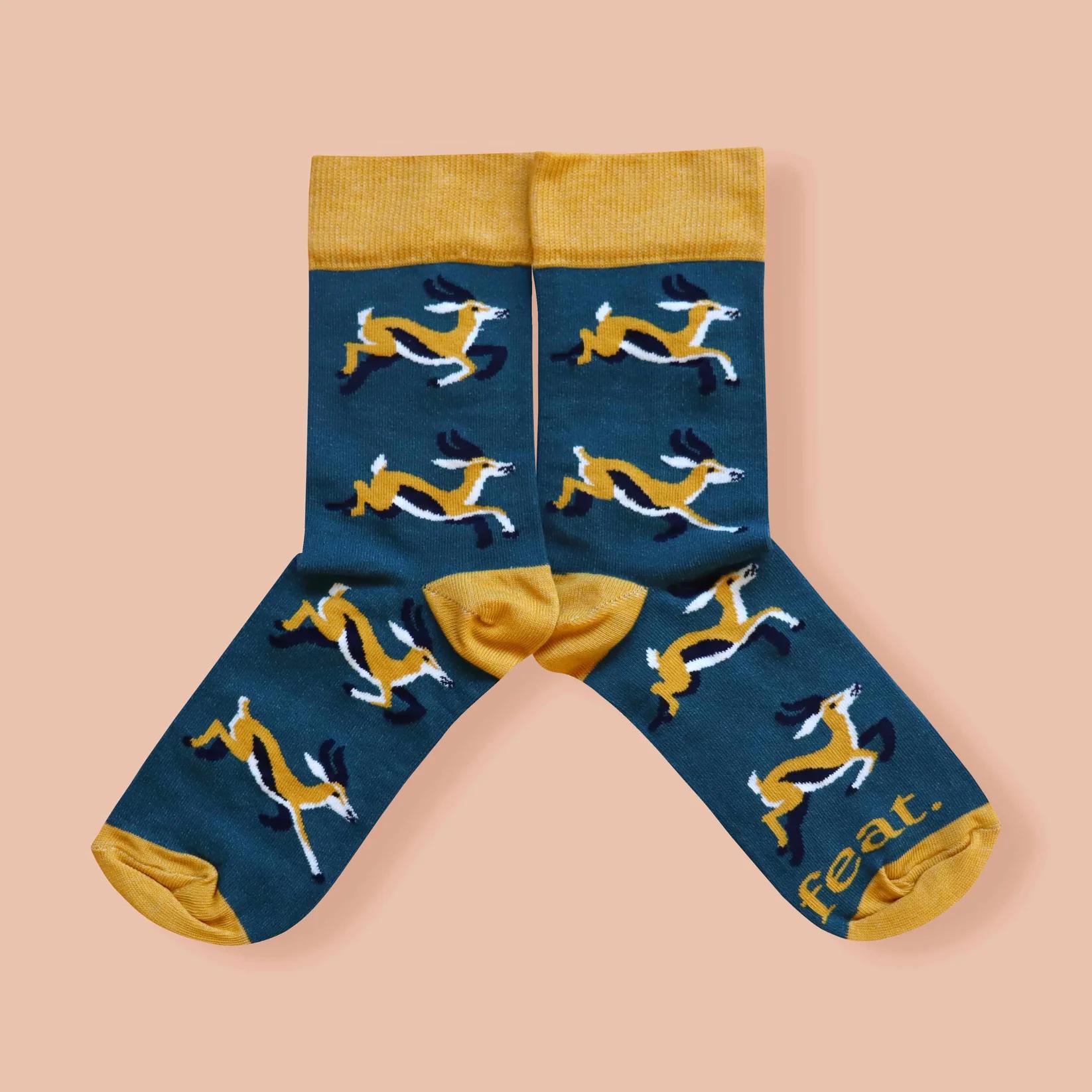 Feat Adult Socks - Springbok socks | South African Green and Gold
