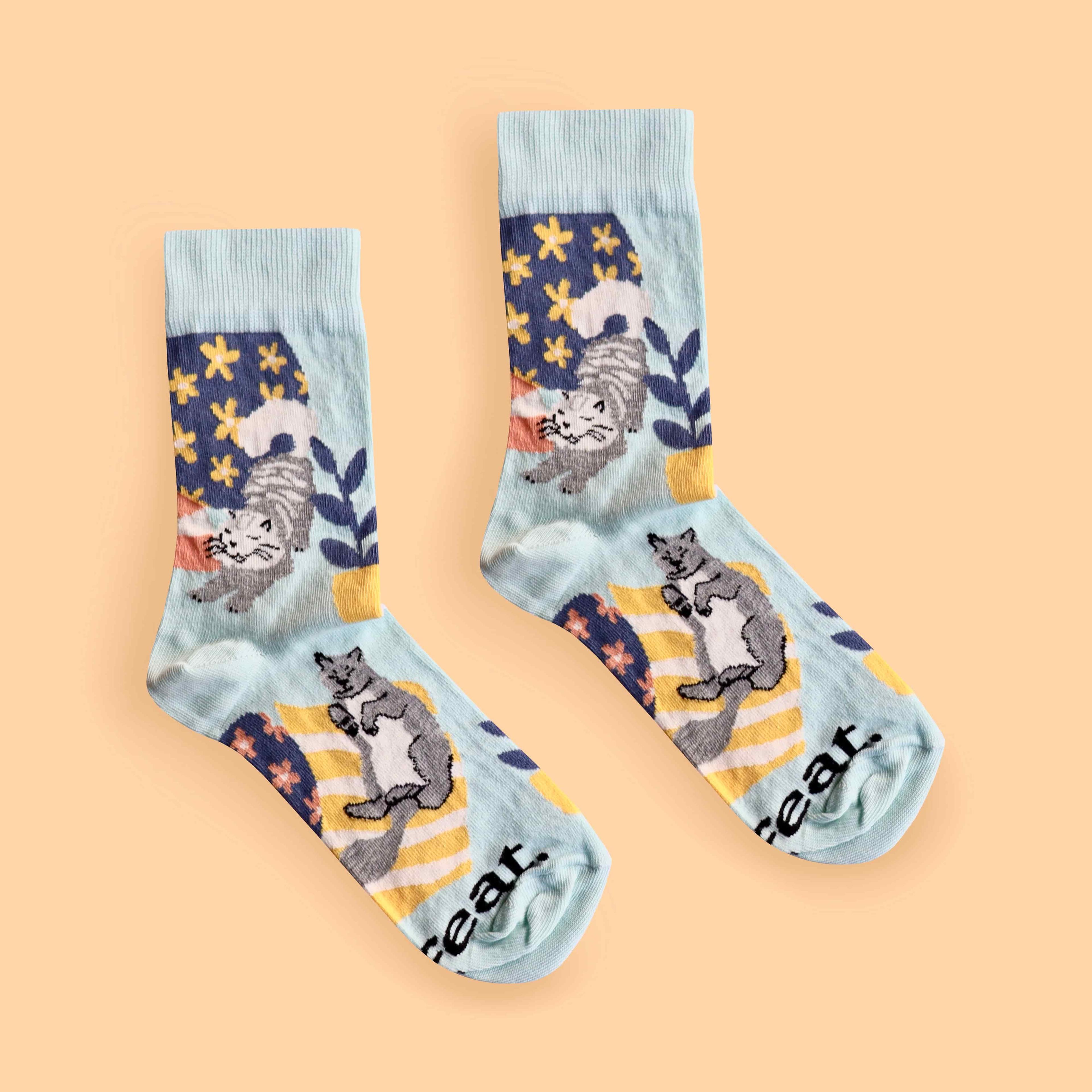 Cat on the Mat Socks — view 4