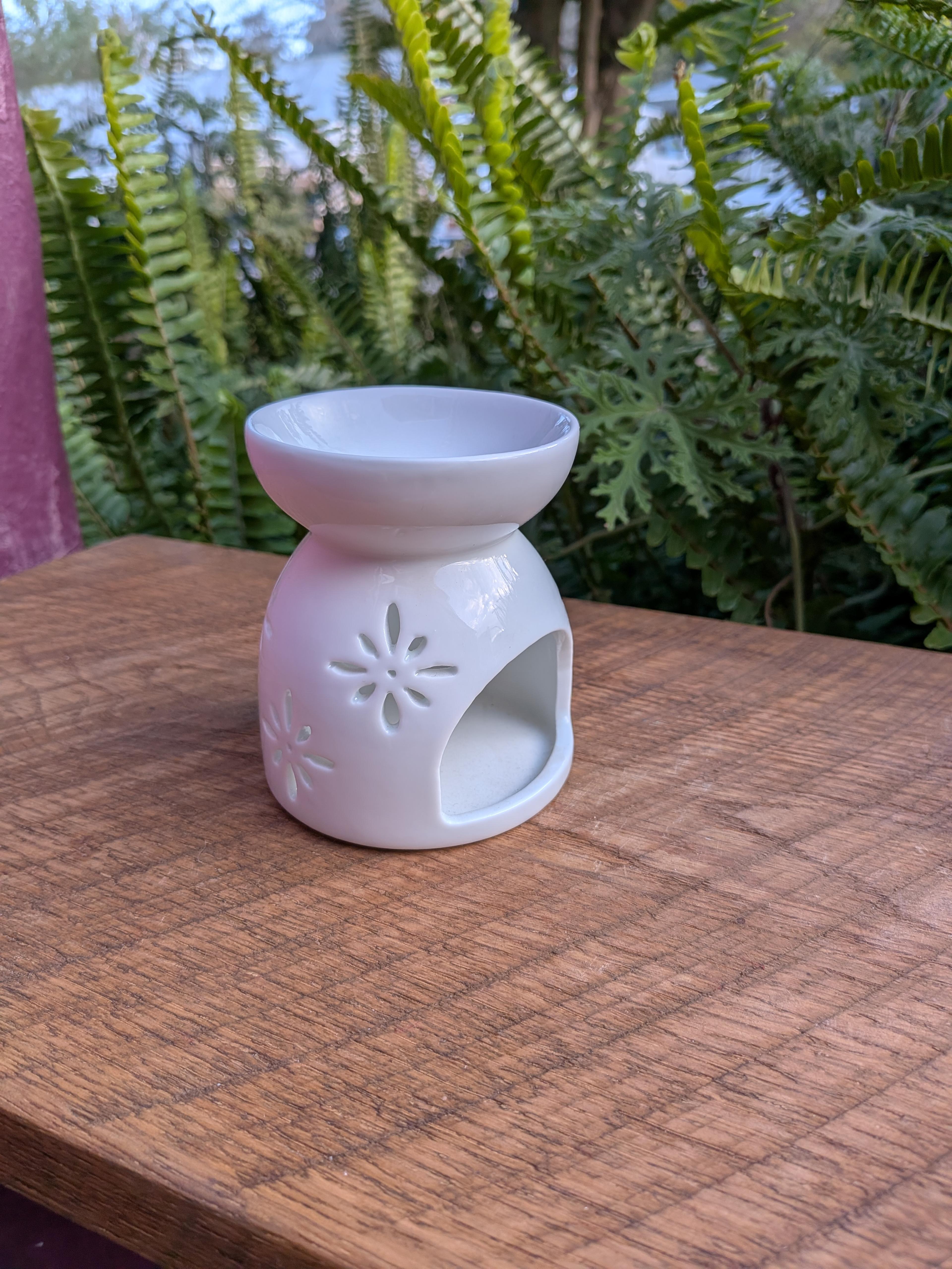 White Ceramic Wax Burner