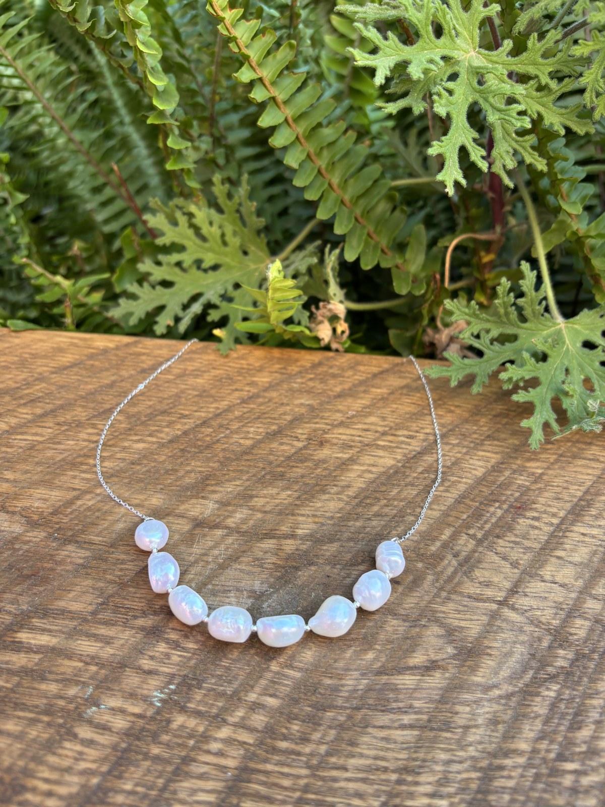 Baroque Pearl Cluster Necklace