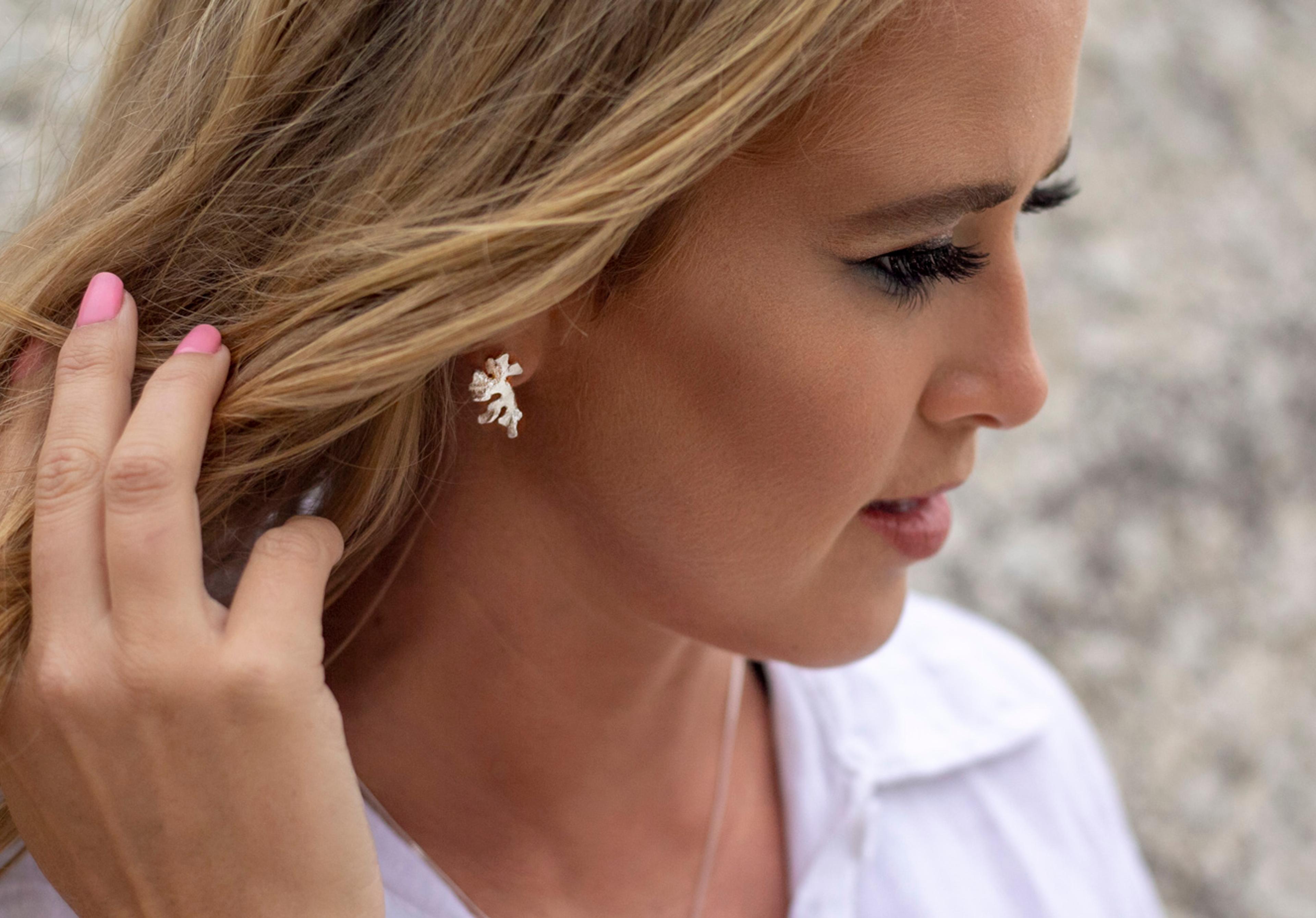 Kinkel Jewelry - Coral Studs Kinkel — view 3