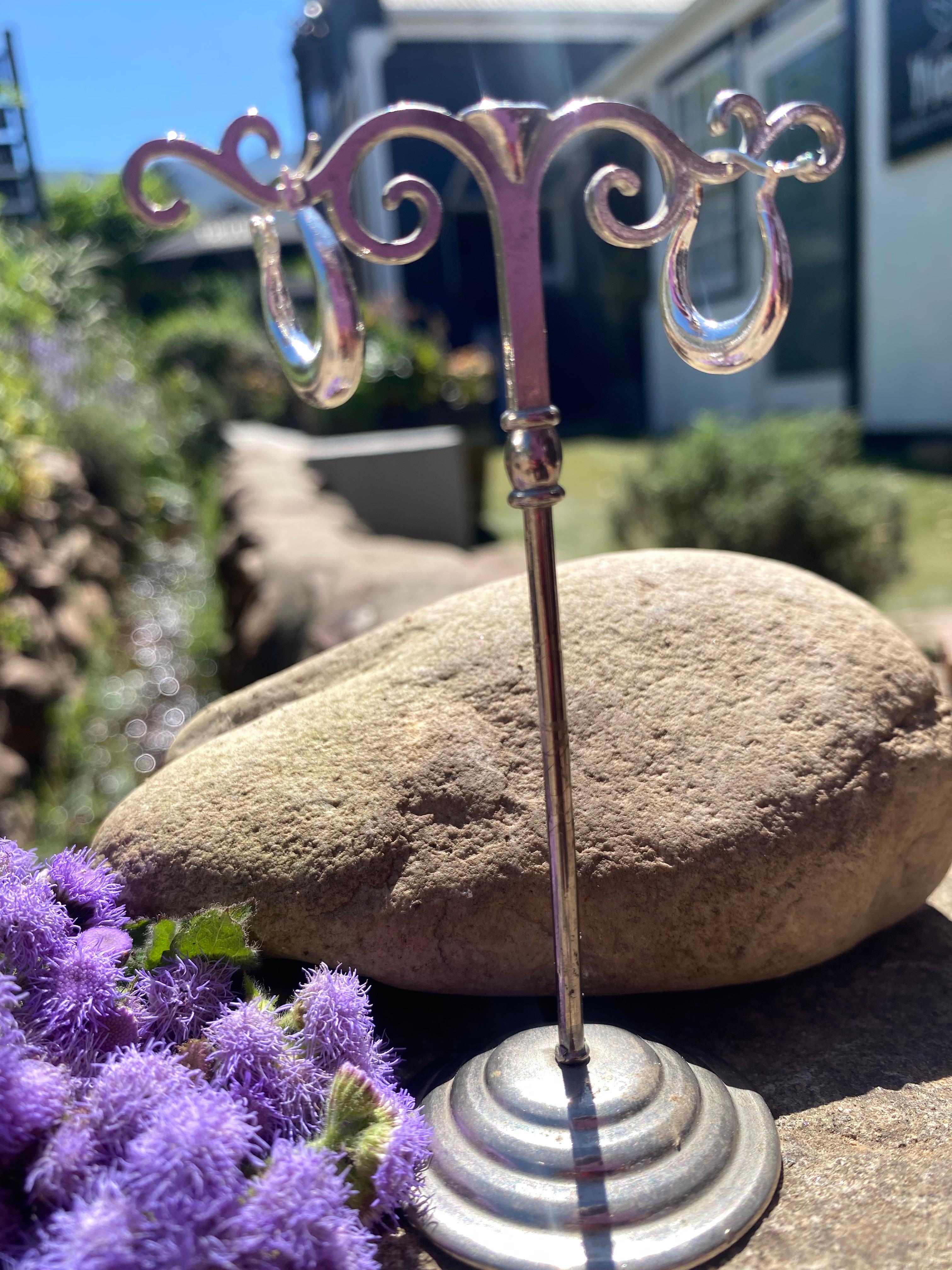 Chunky Silver Teardrop Huggie Earring