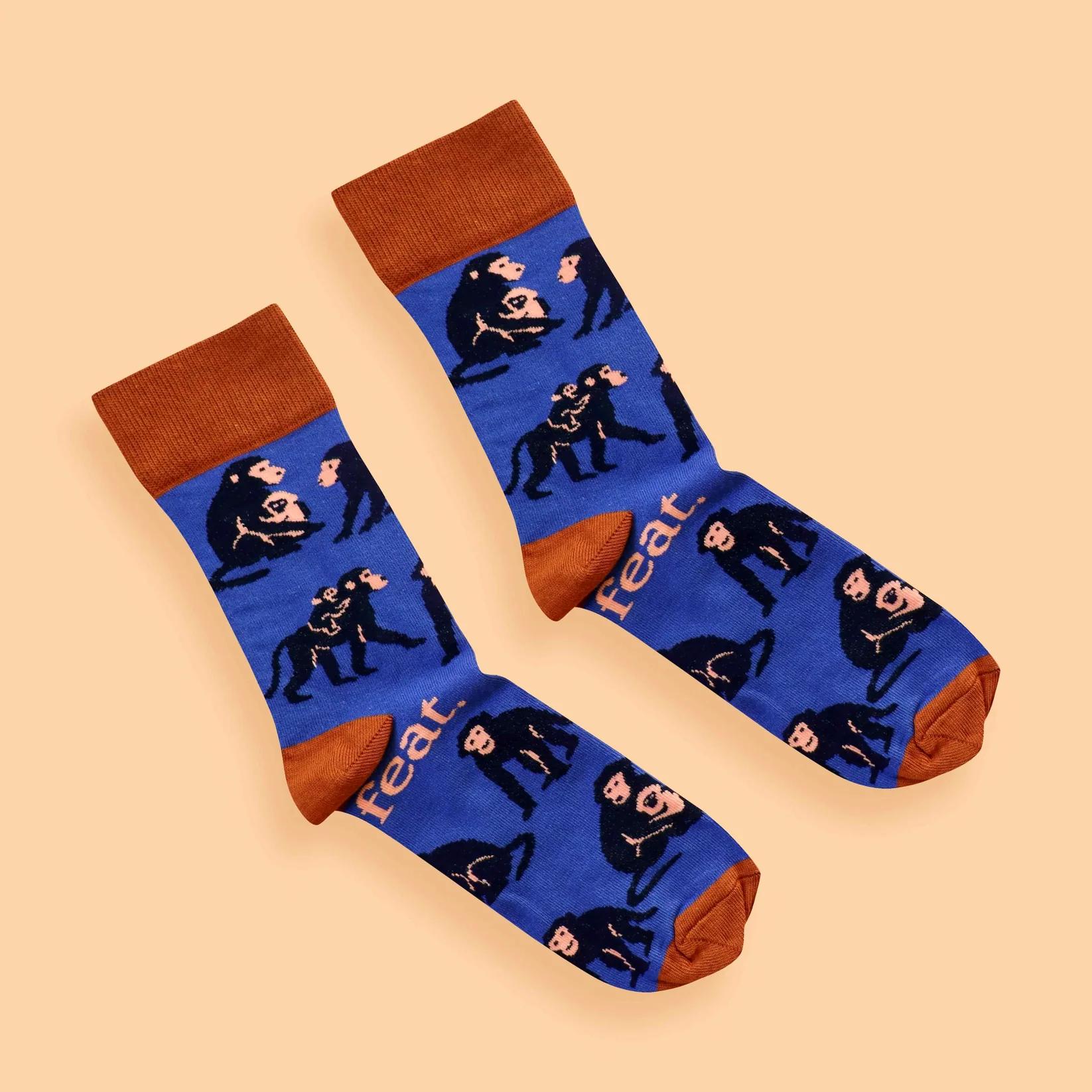 Feat Adult Socks - Baboon Troop socks | Wildlife of South Africa