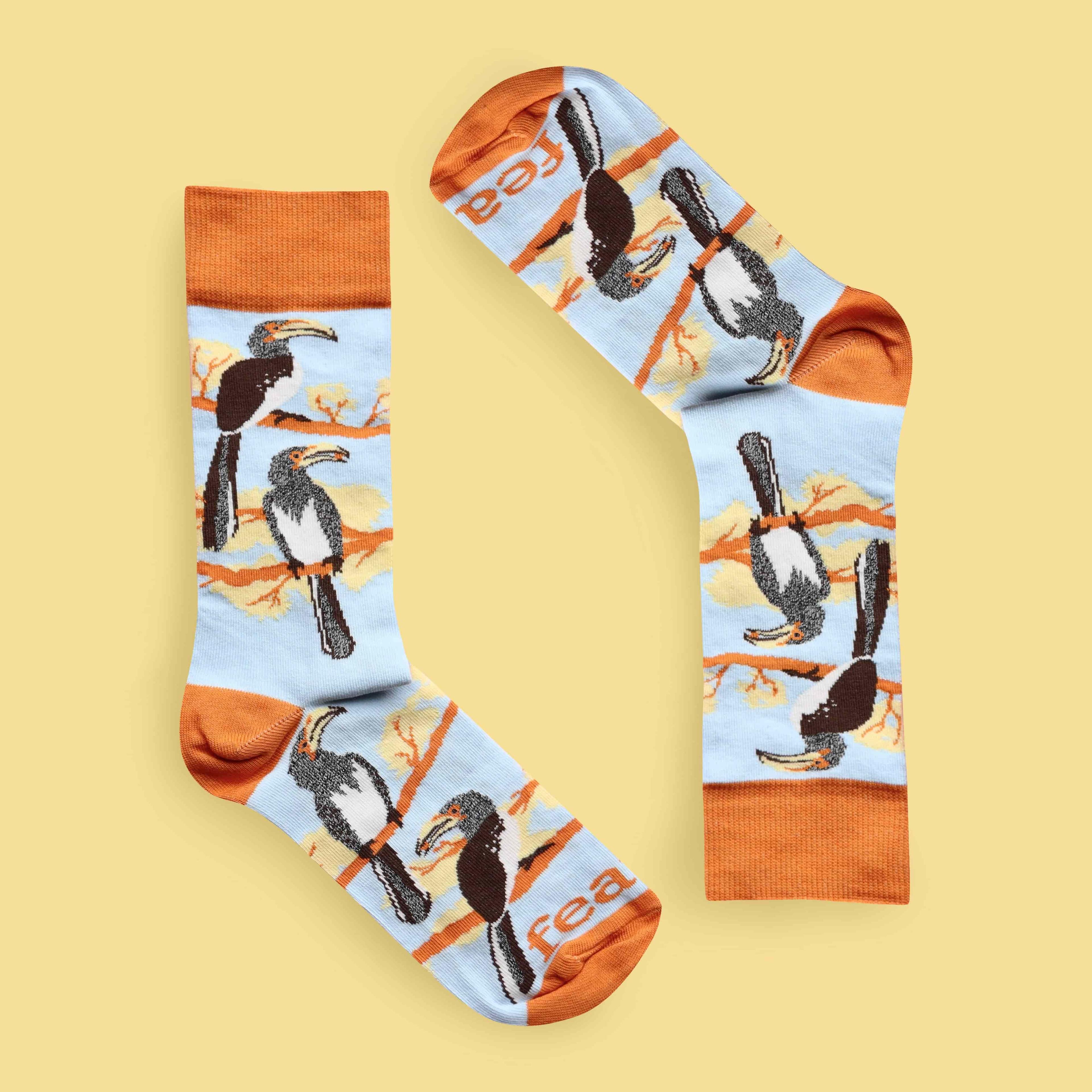 Yellow-Billed Hornbill Socks — view 2