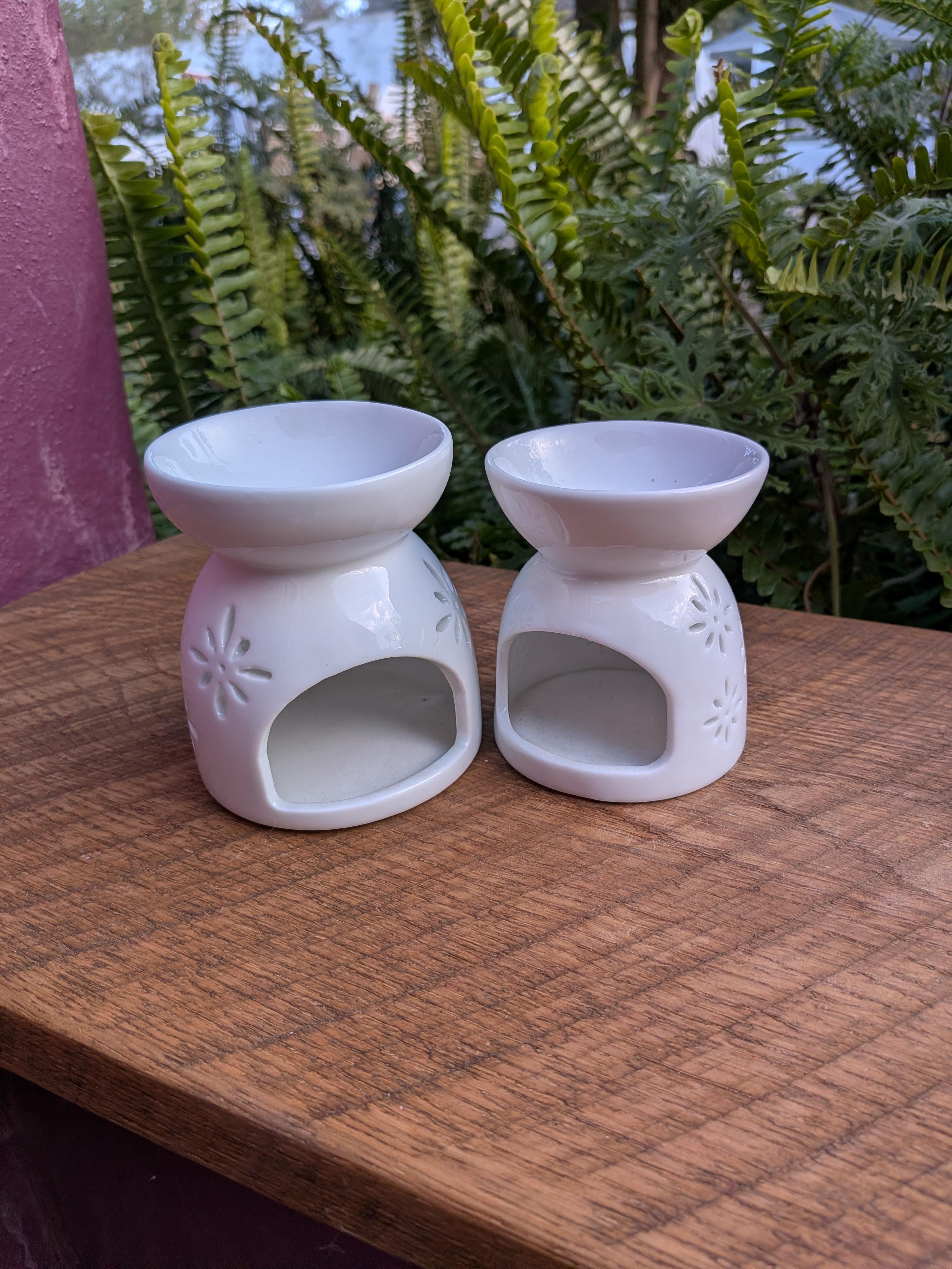 White Ceramic Wax Burner