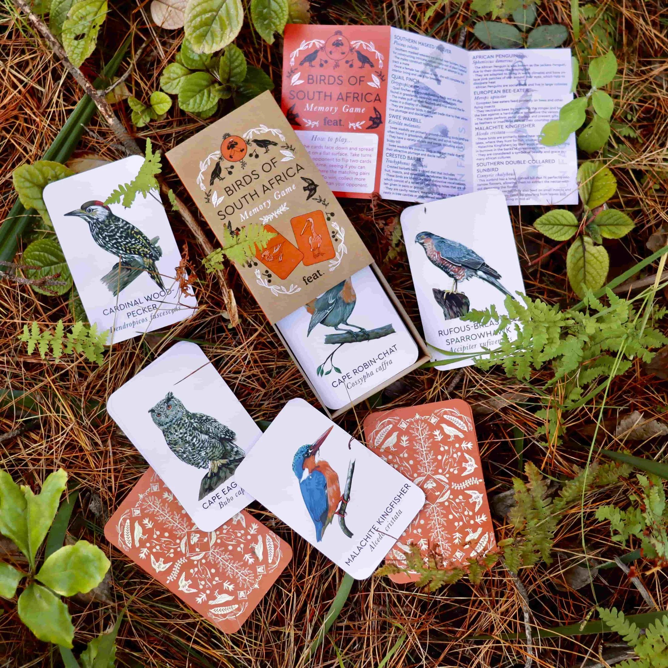 Feat - South African Bird Memory Card Game