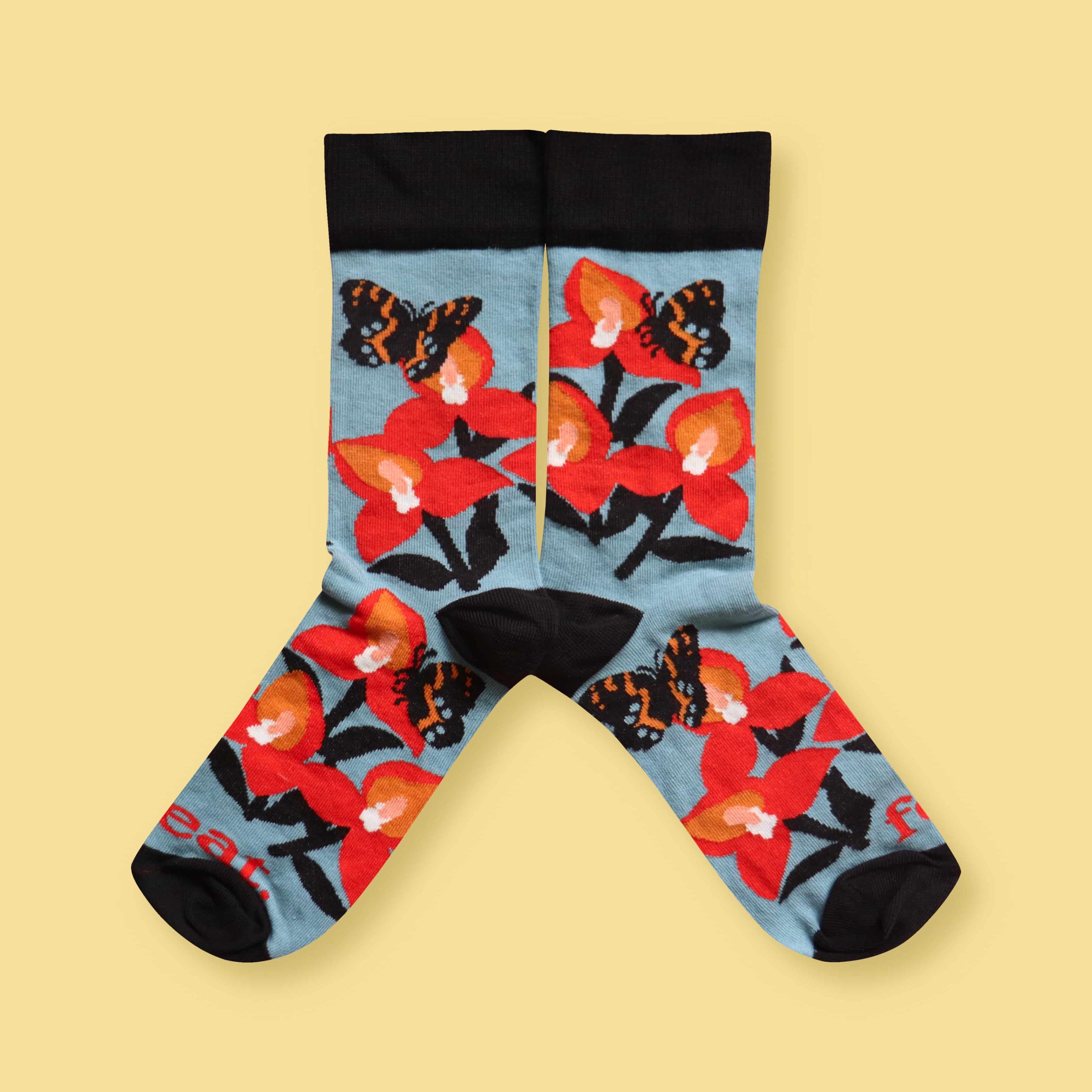 Disa Uniflora & Butterfly Socks