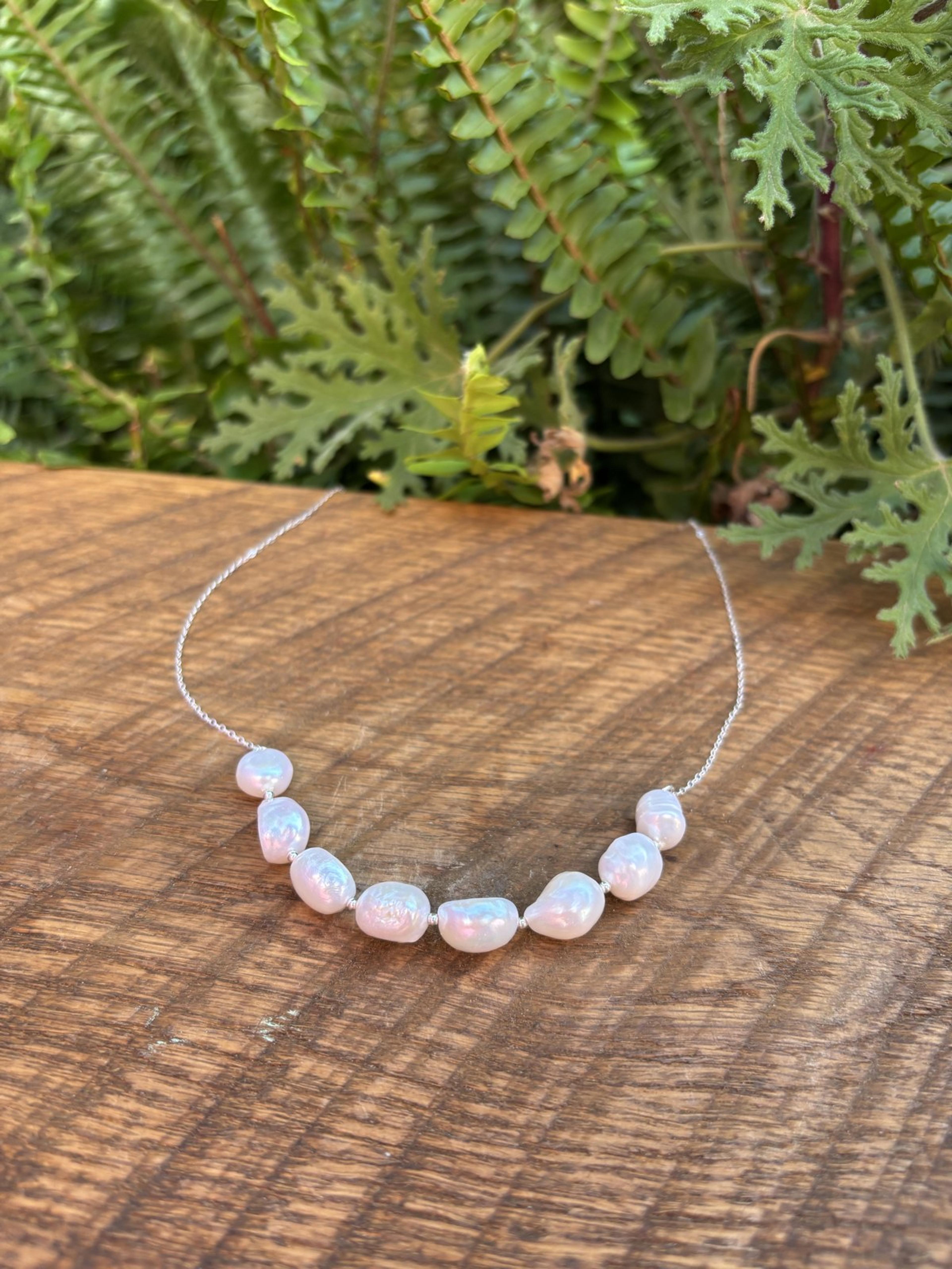 Baroque Pearl Cluster Necklace