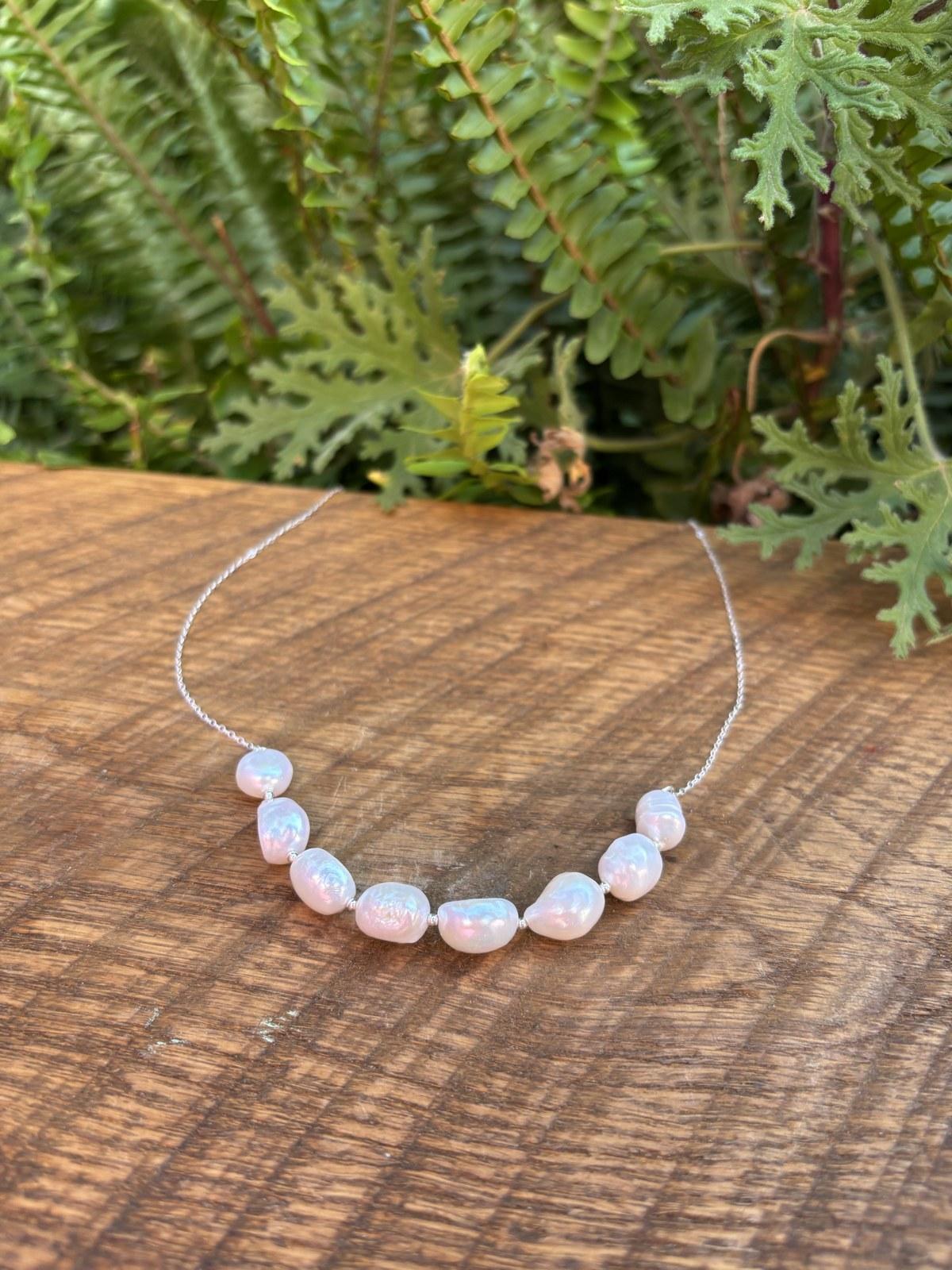 Baroque Pearl Cluster Necklace