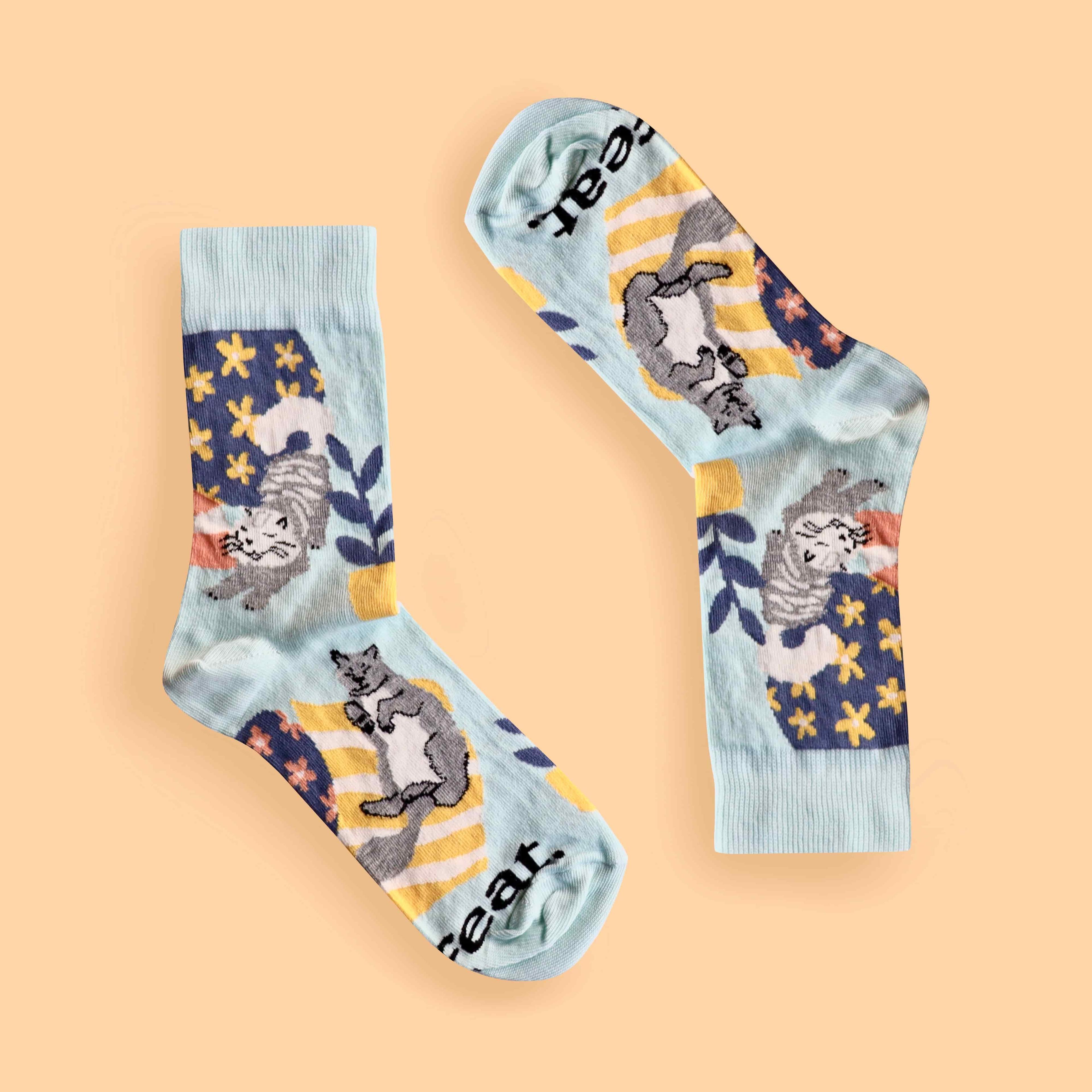 Cat on the Mat Socks — view 3