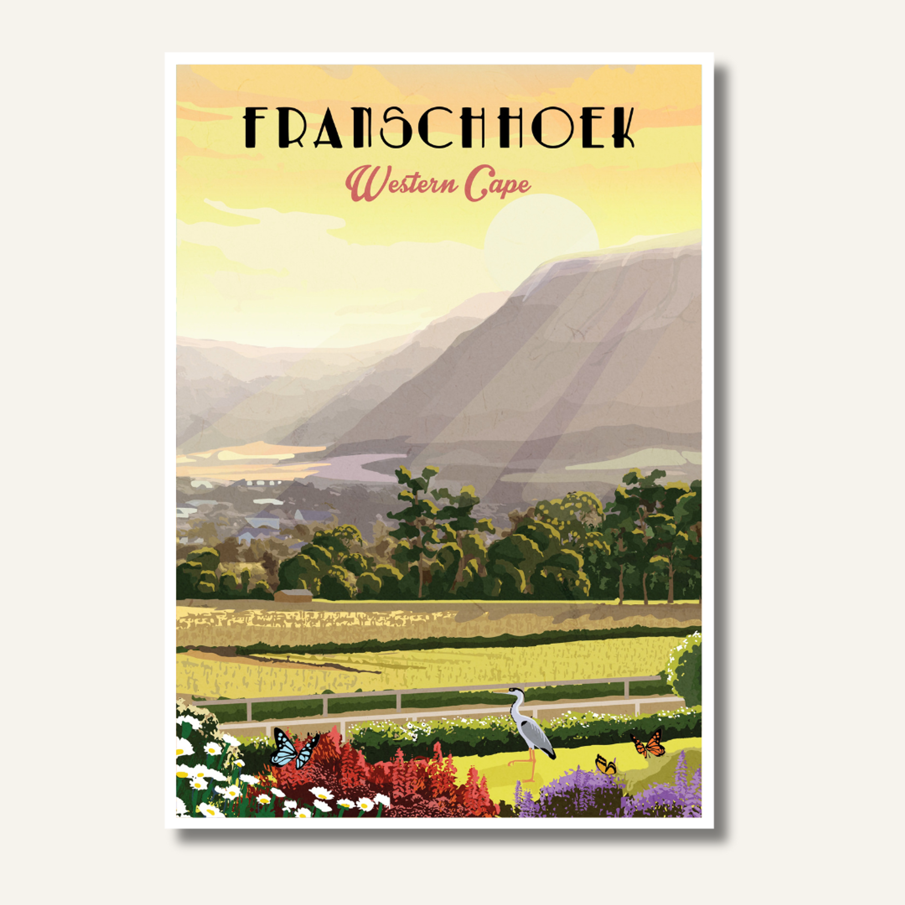 Franschhoek Travel Poster — view 1