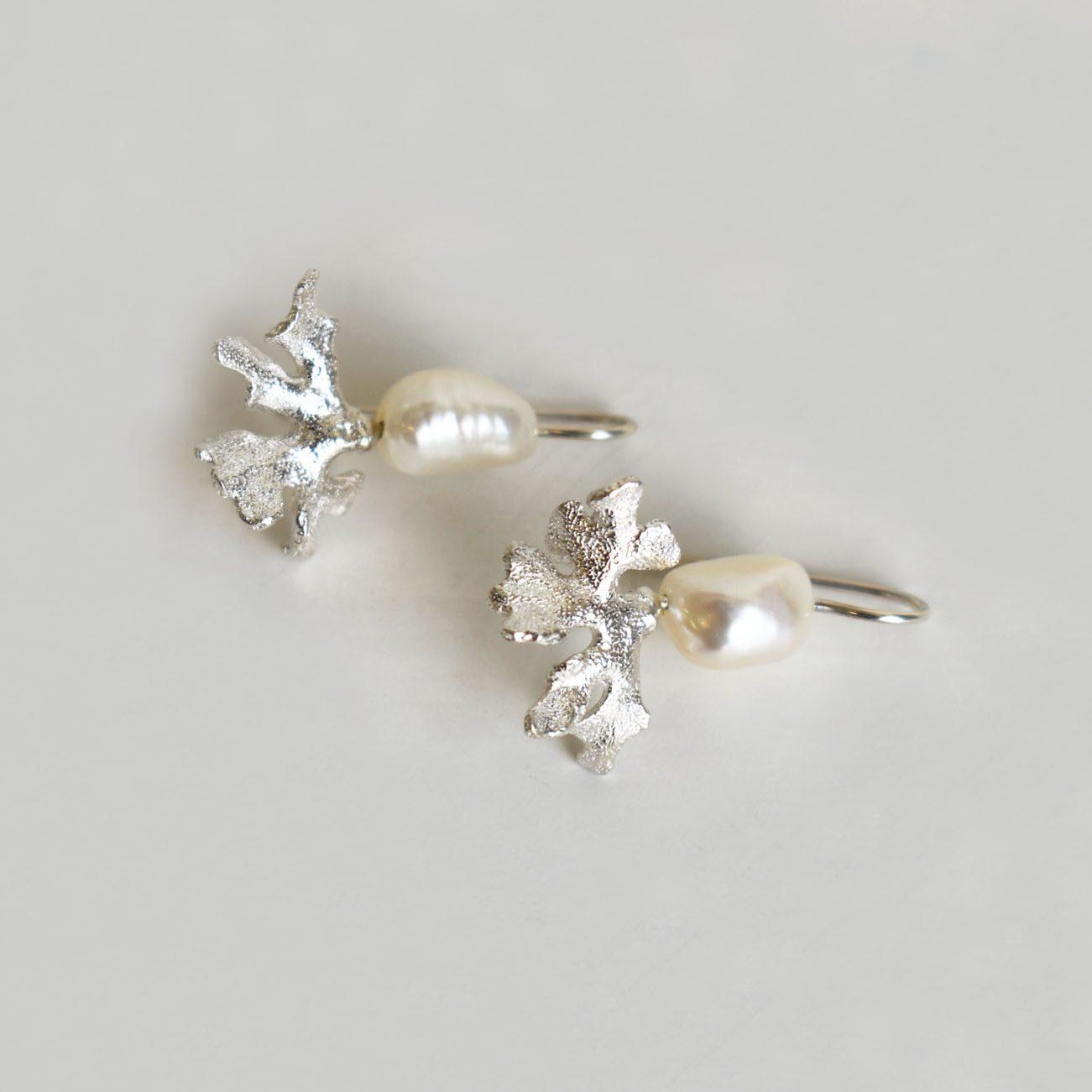 Kinkel Jewelry - Coral Pearl Earrings Kinkel — view 2