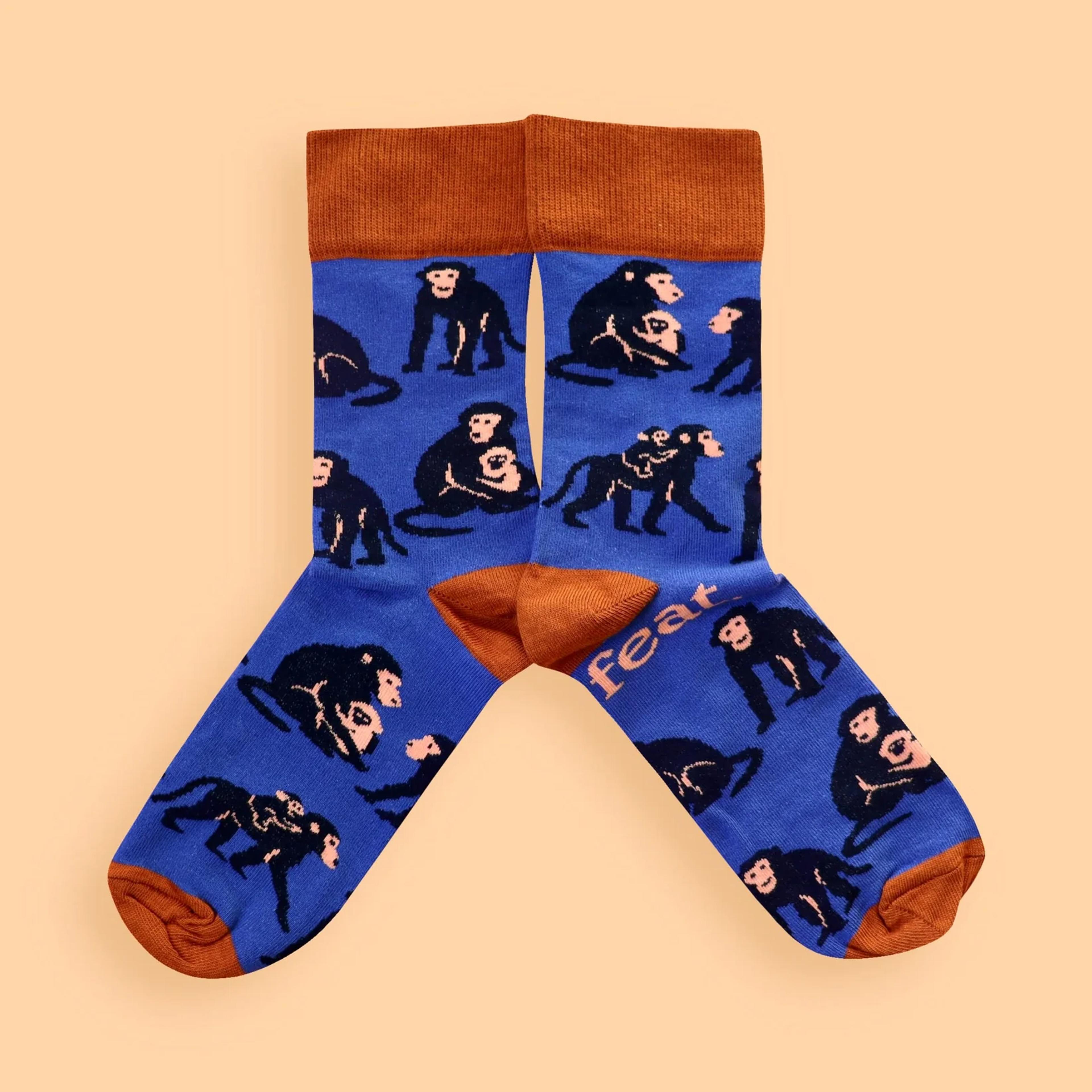 Feat Adult Socks - Baboon Troop socks | Wildlife of South Africa
