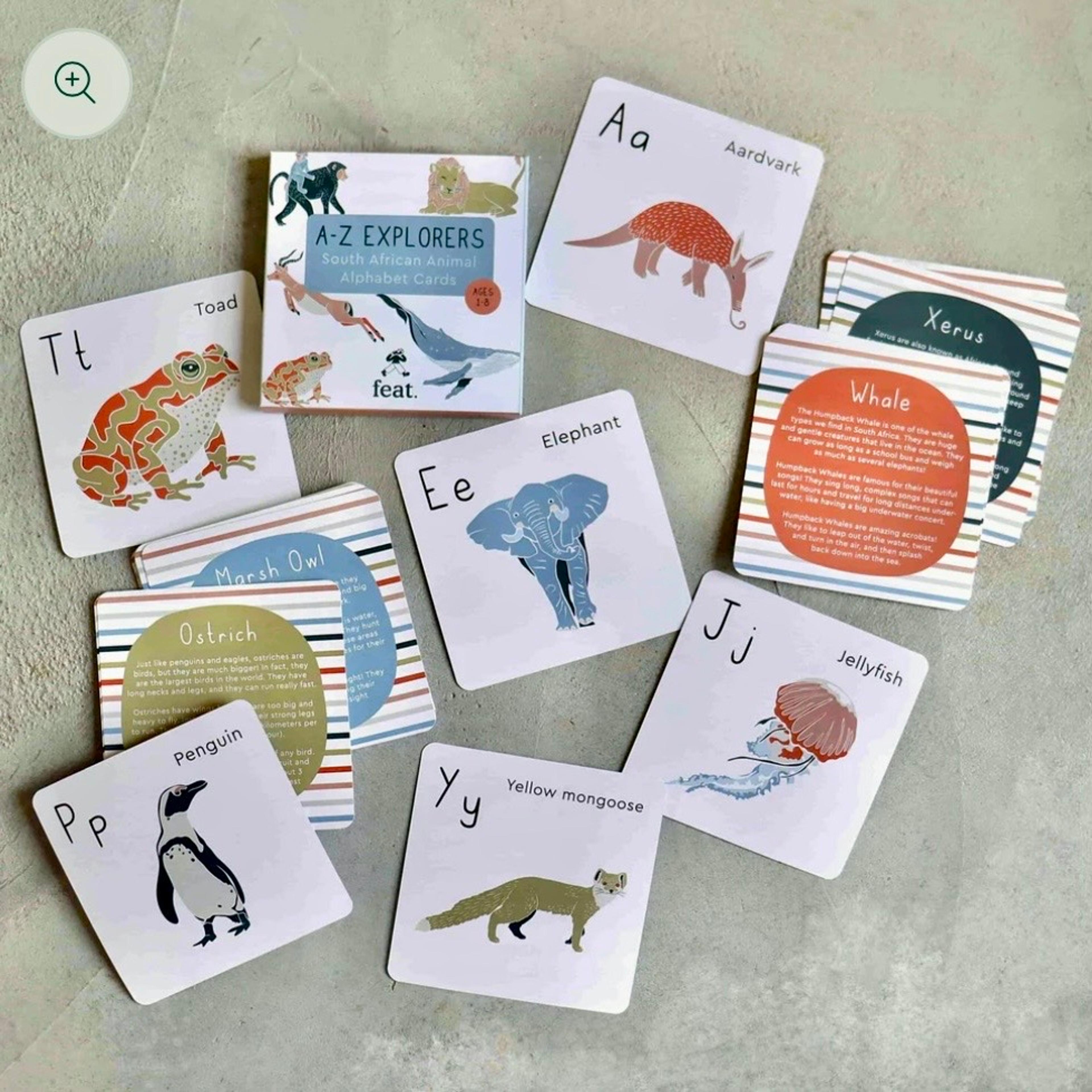 Feat A-Z Explorers
South African Animal Alphabet Cards