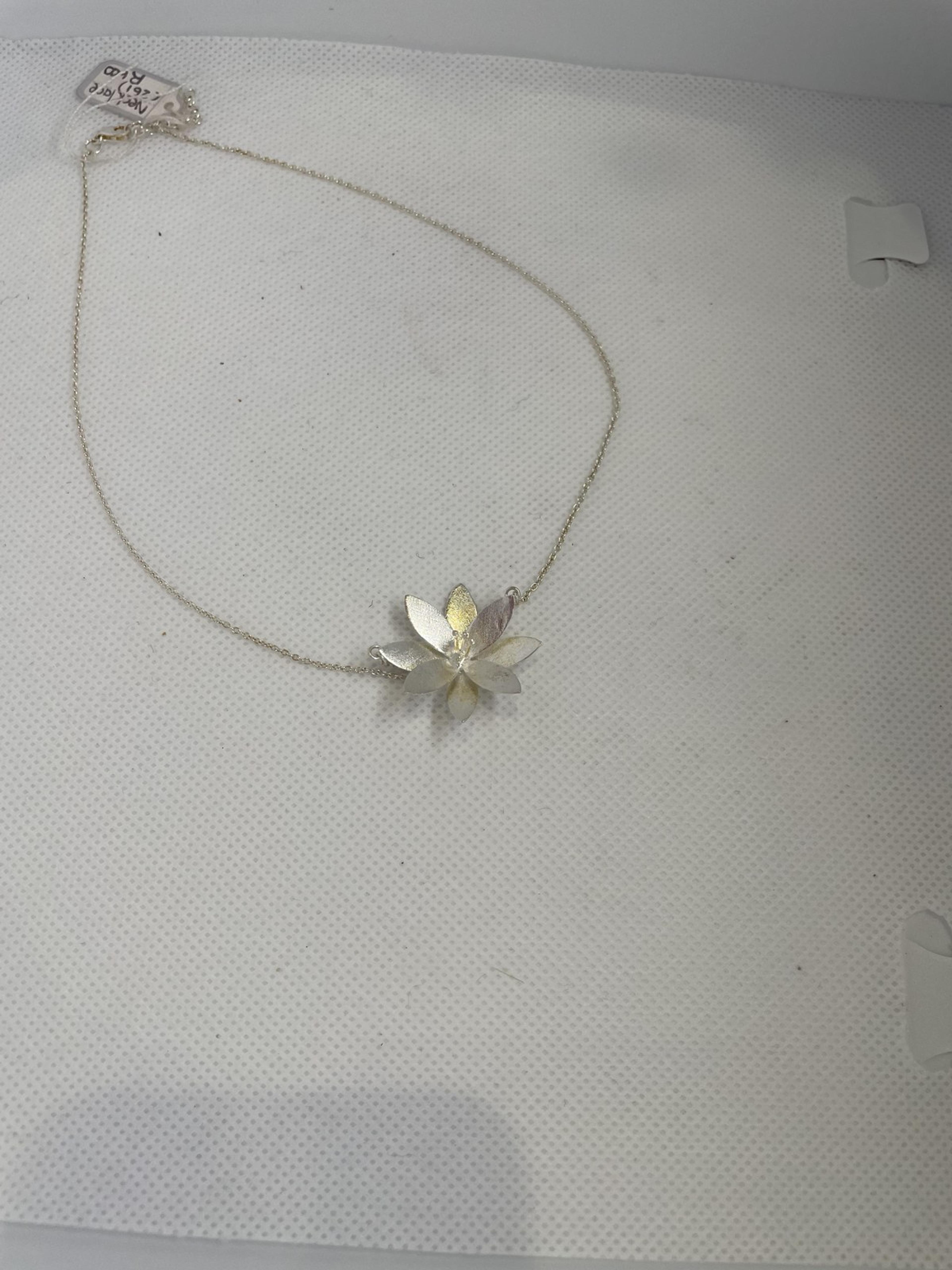 Silver Flower Pendant Necklace