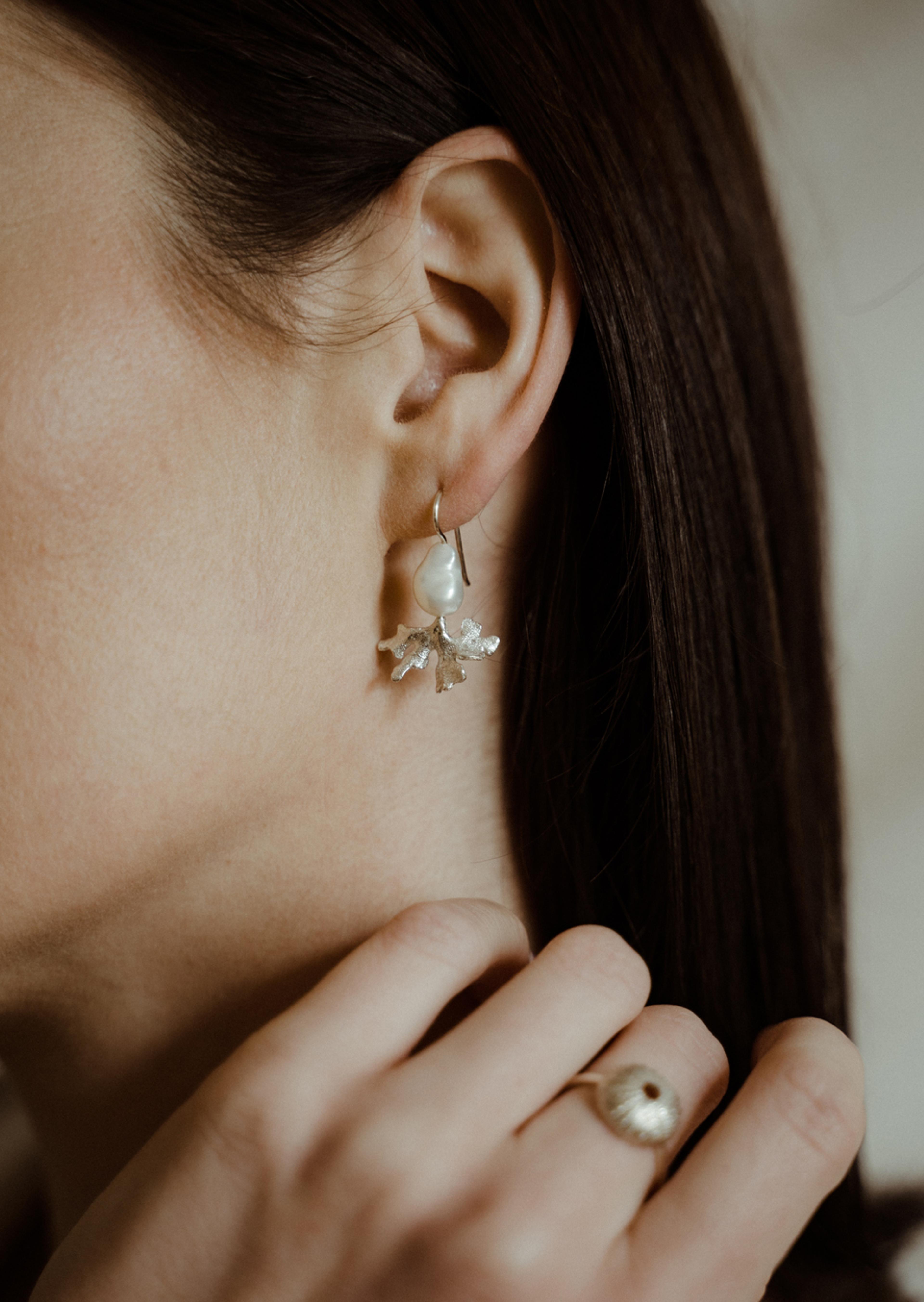Kinkel Jewelry - Coral Pearl Earrings Kinkel — view 7