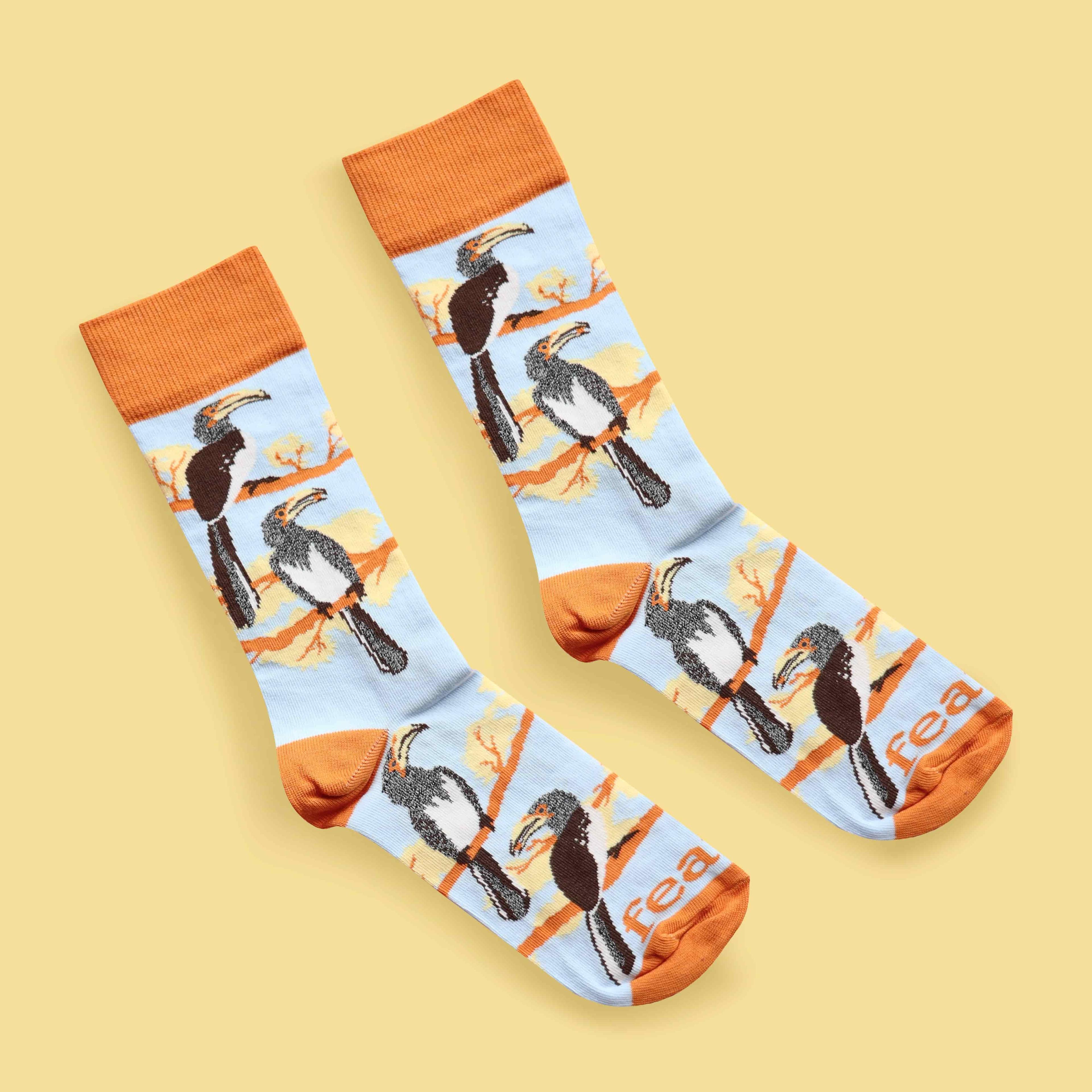 Yellow-Billed Hornbill Socks — view 4