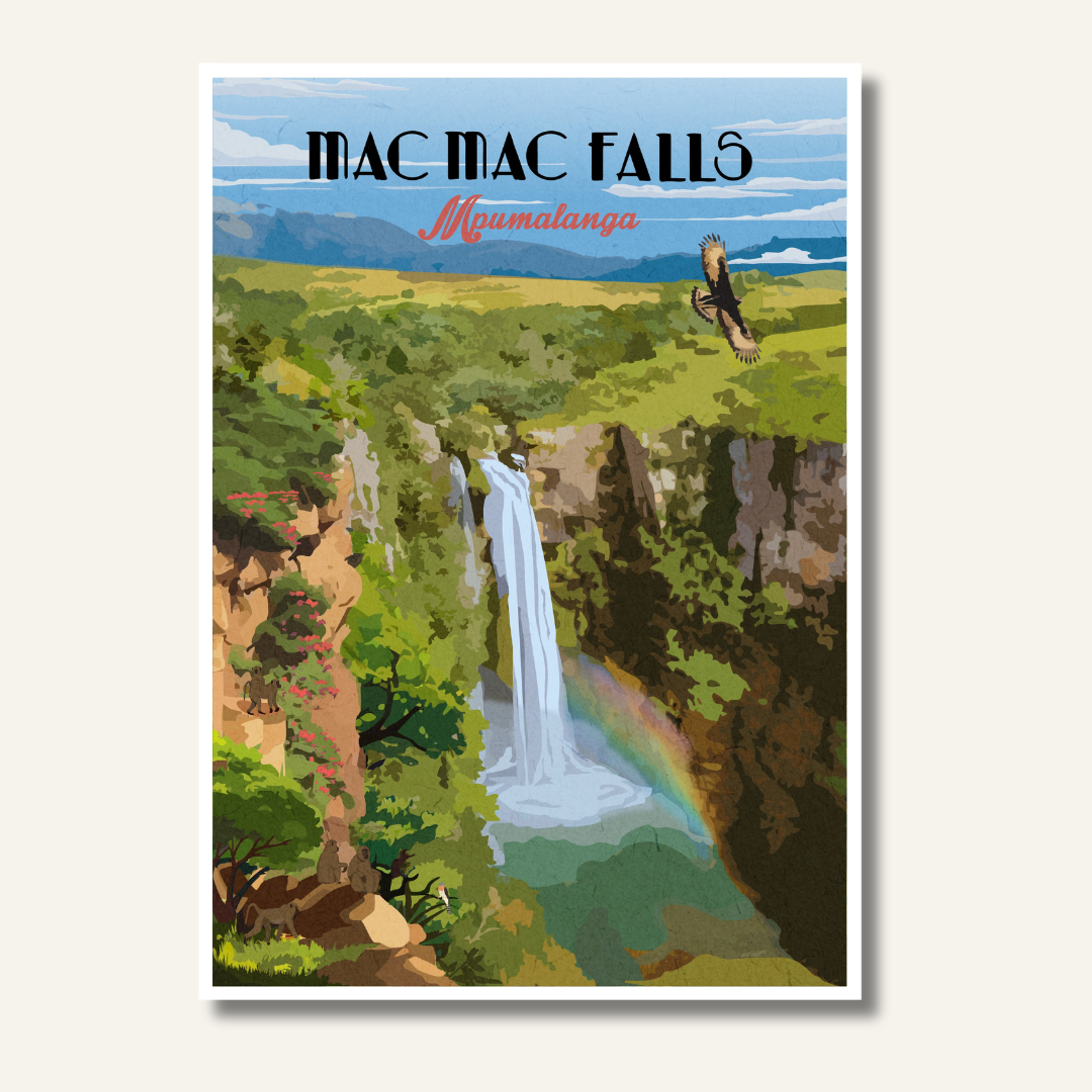 Mac Mac Falls Travel Poster — view 1