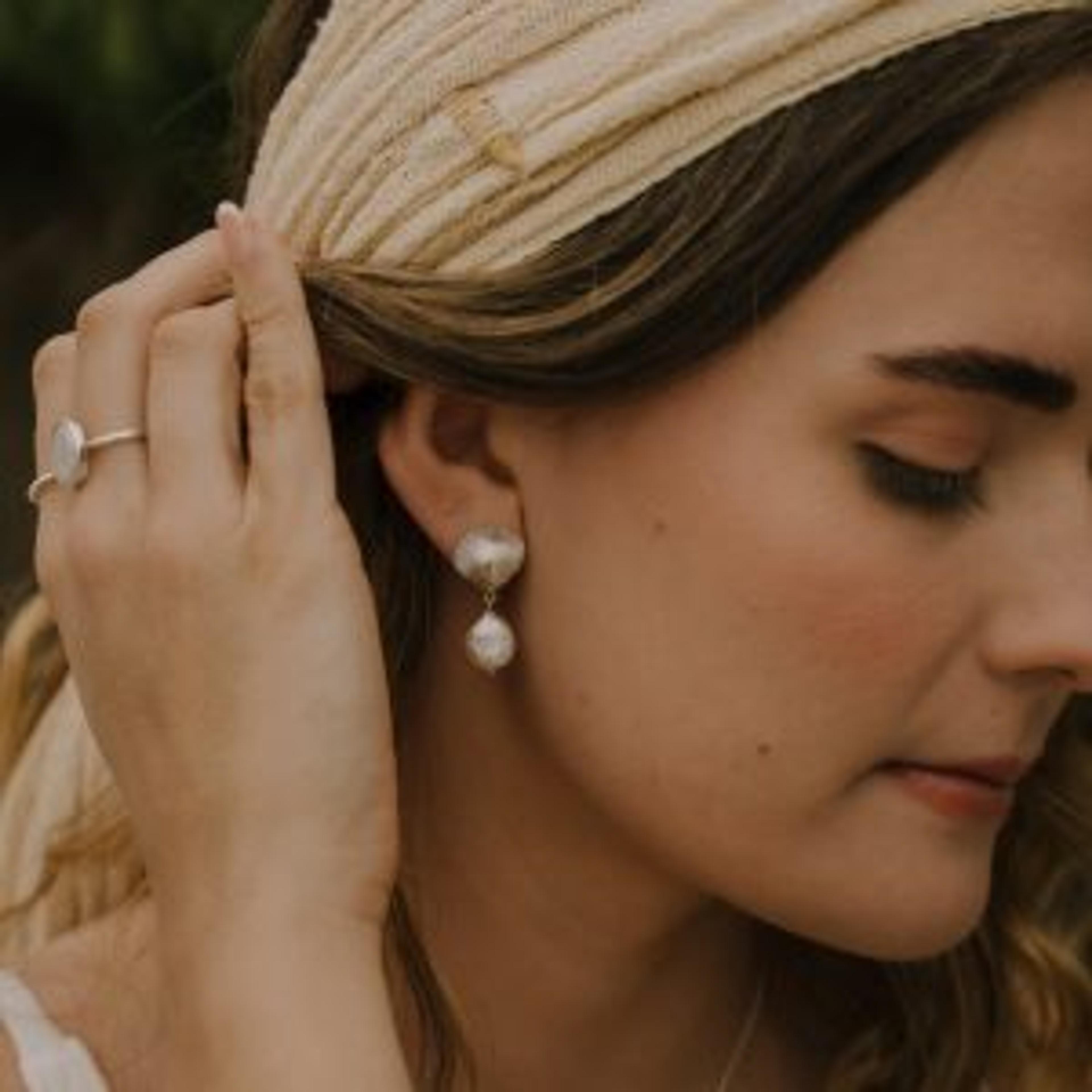 Kinkel Jewelry - Calico Pearl Studs