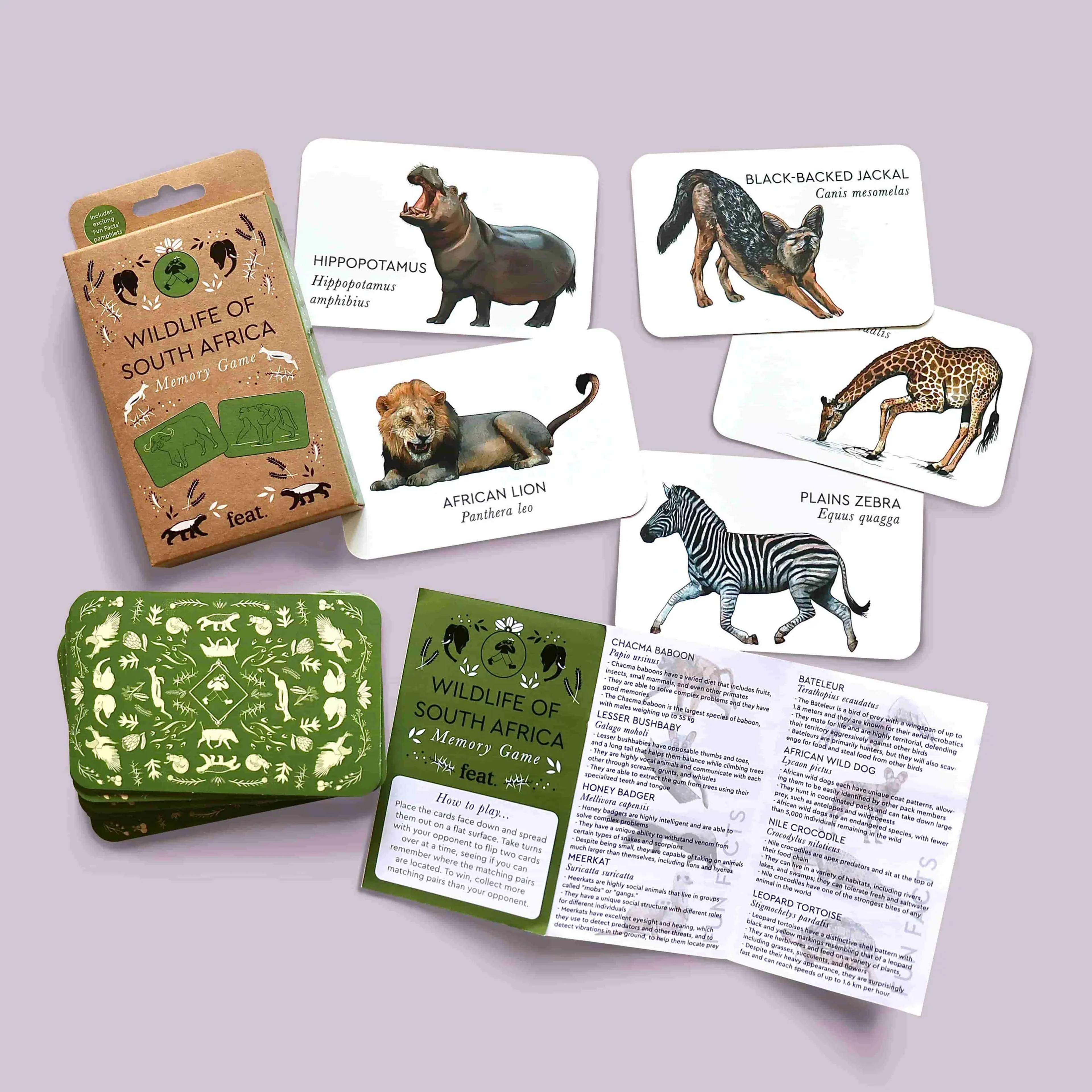 Feat - Wildlife of South Africa Memory Game