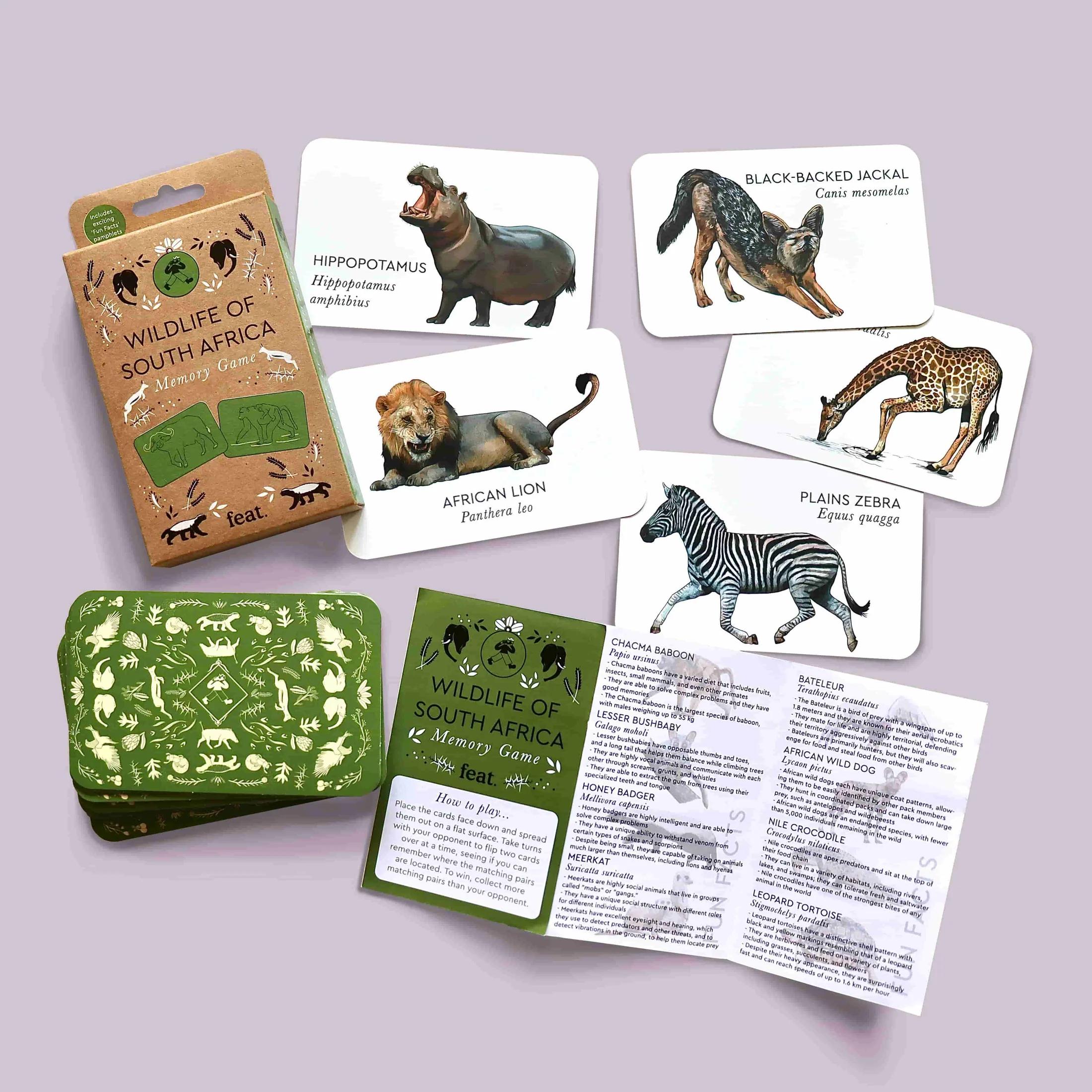 Feat - Wildlife of South Africa Memory Game