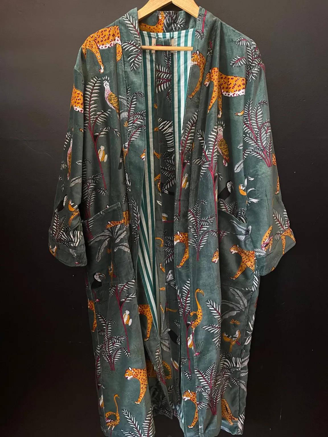 Cotton Velvet Kimono