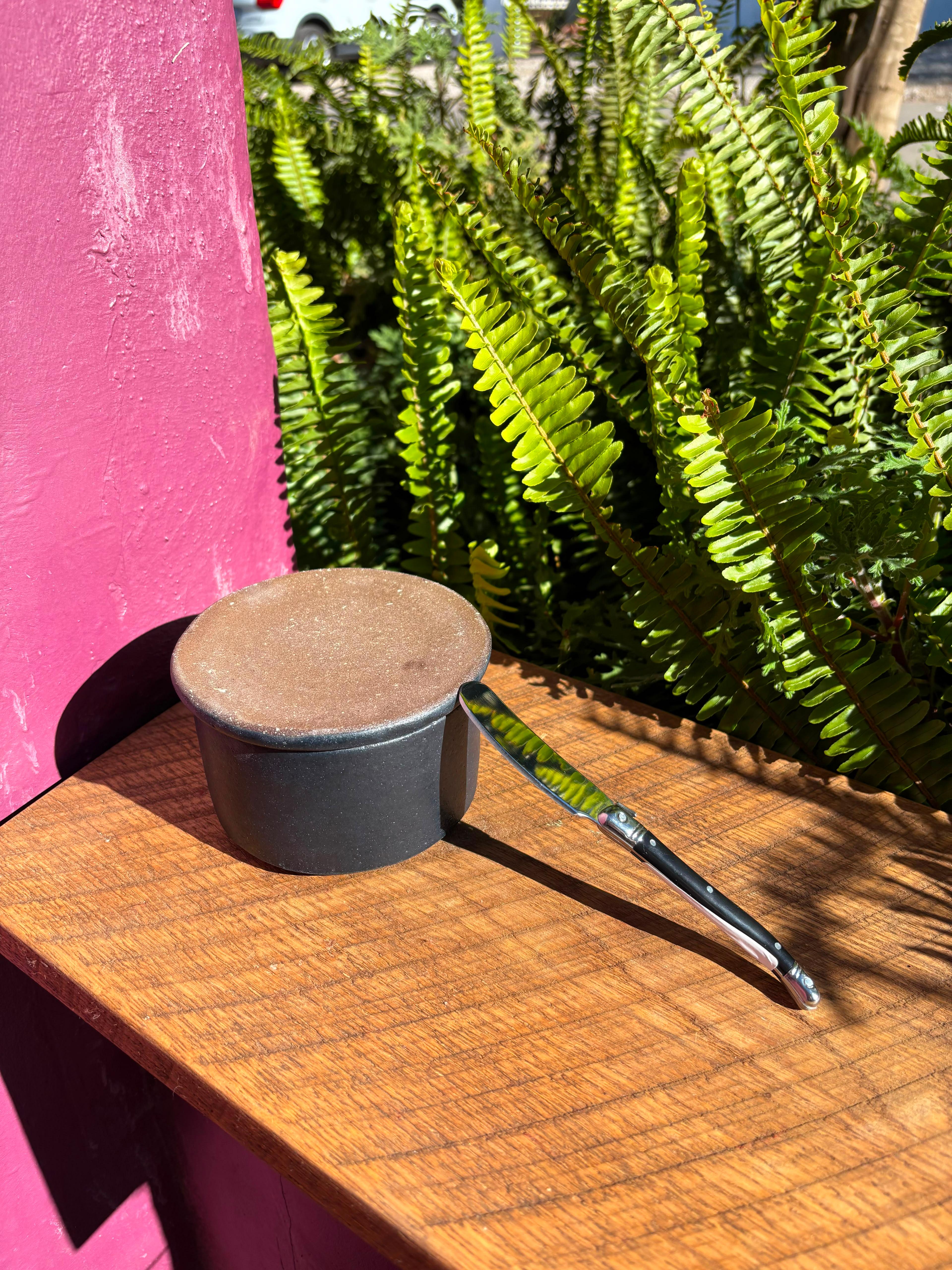 Stoneware French Butter Dish