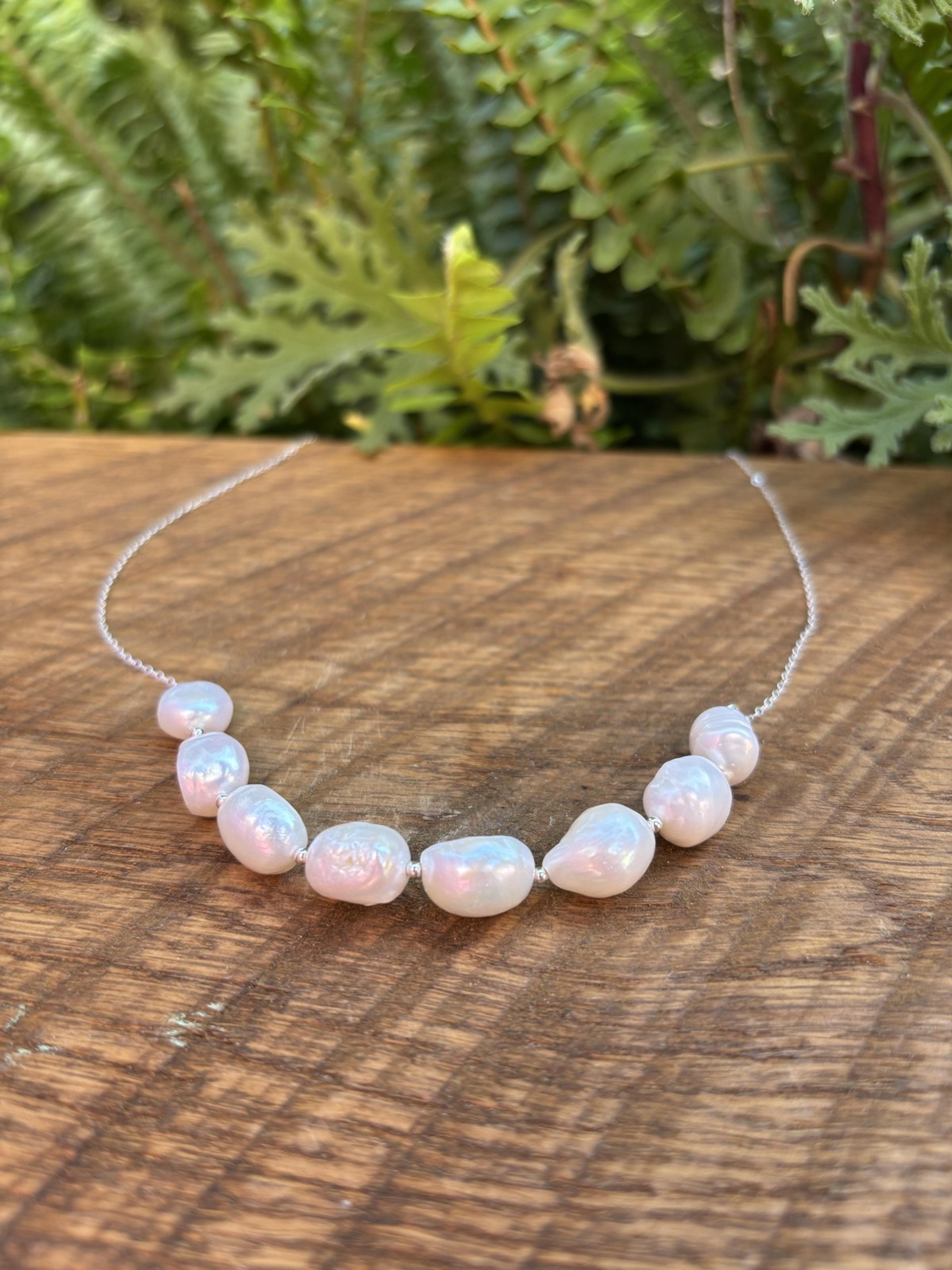 Baroque Pearl Cluster Necklace
