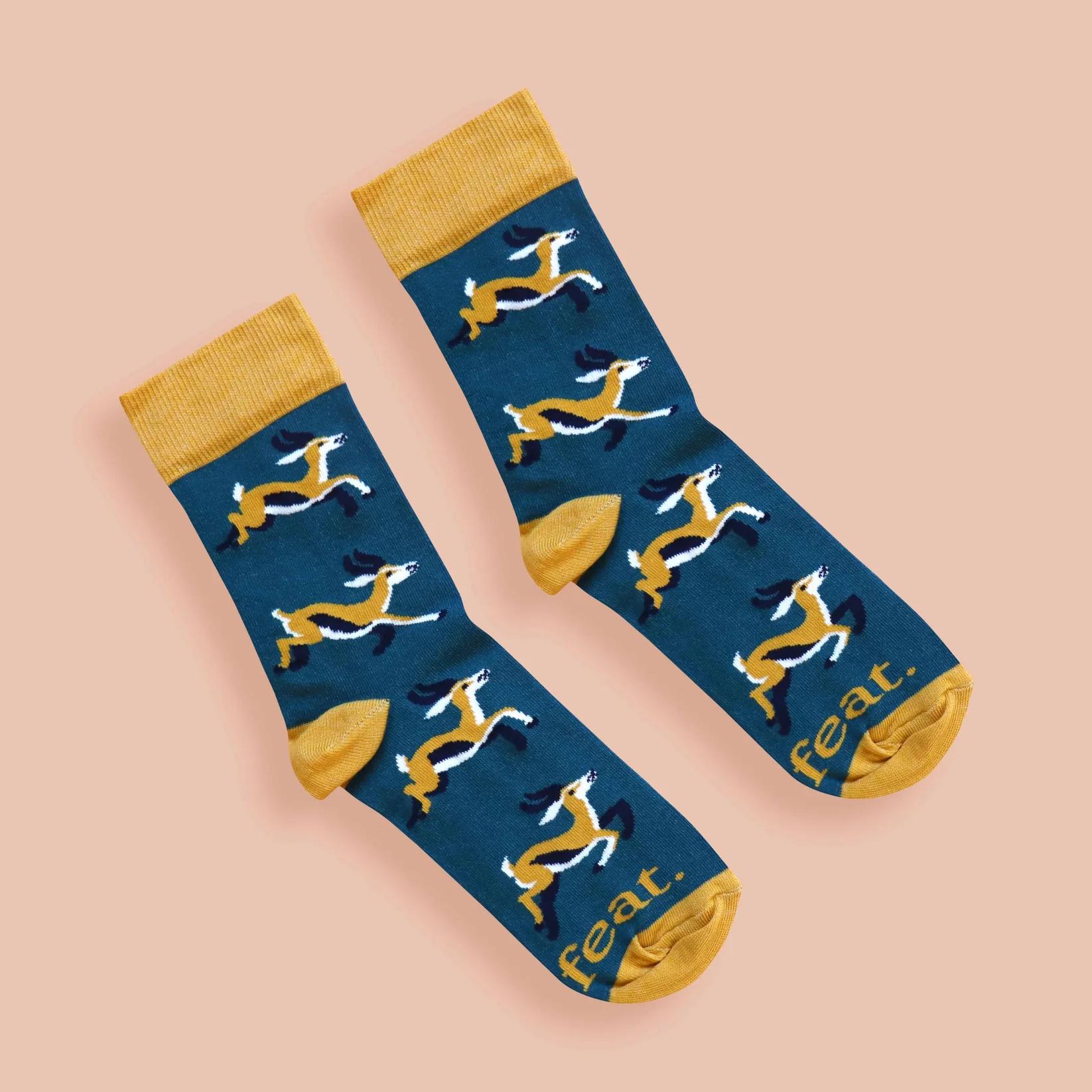 Feat Adult Socks - Springbok socks | South African Green and Gold